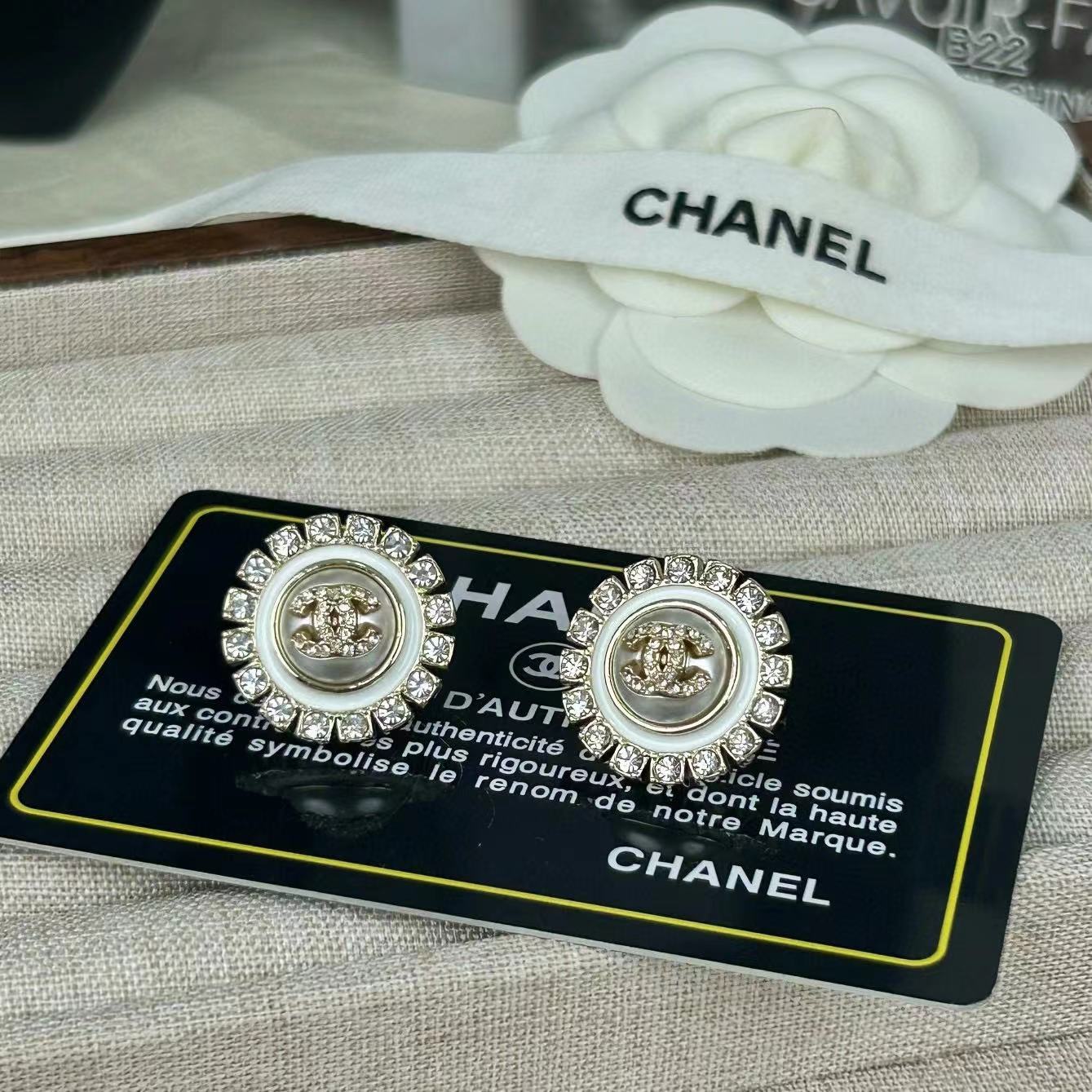 CHANE1 ひまわり スクエア ダイヤモンド パール イヤリング【50%割引+送料無料】