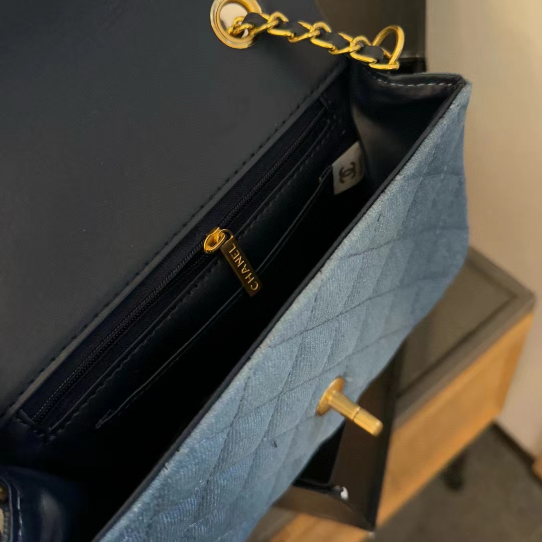 CHANE1 新作デニムチェーンショルダークロスボディバッグ【50%割引+送料無料】