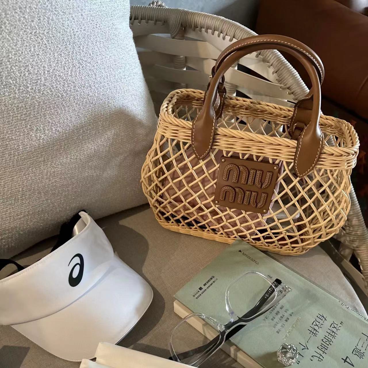 M1UM1U 織物中空ハンドバッグ【50％割引+送料無料】