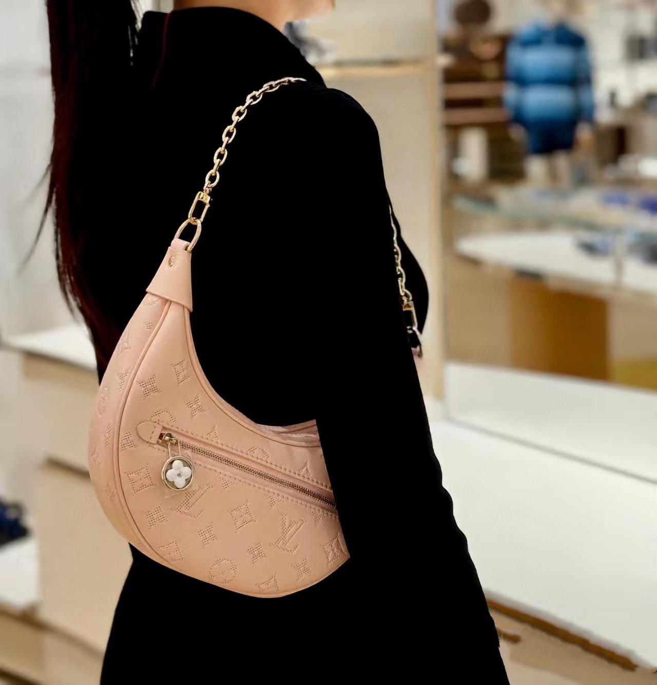 LV vintage チェーン脇の下バッグ【50％割引+送料無料】