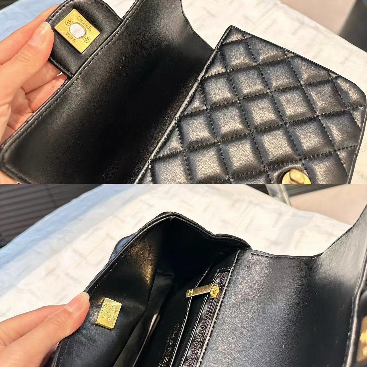 CHANE1 パールカラーダイヤモンドチェーンハンドバッグ【50%割引+送料無料】