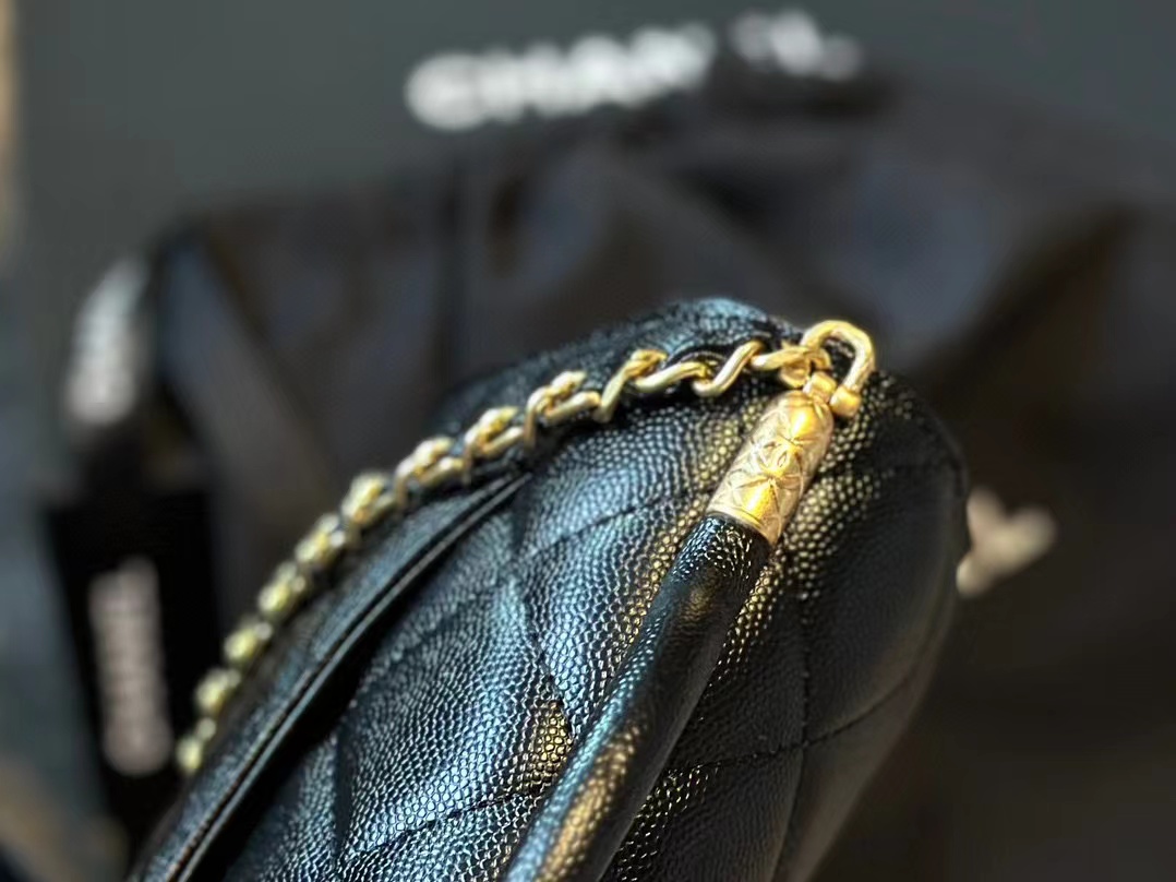 CHANE1 ゴールド バックル ダブル C チェーン ハンドバッグ【50％割引+送料無料】