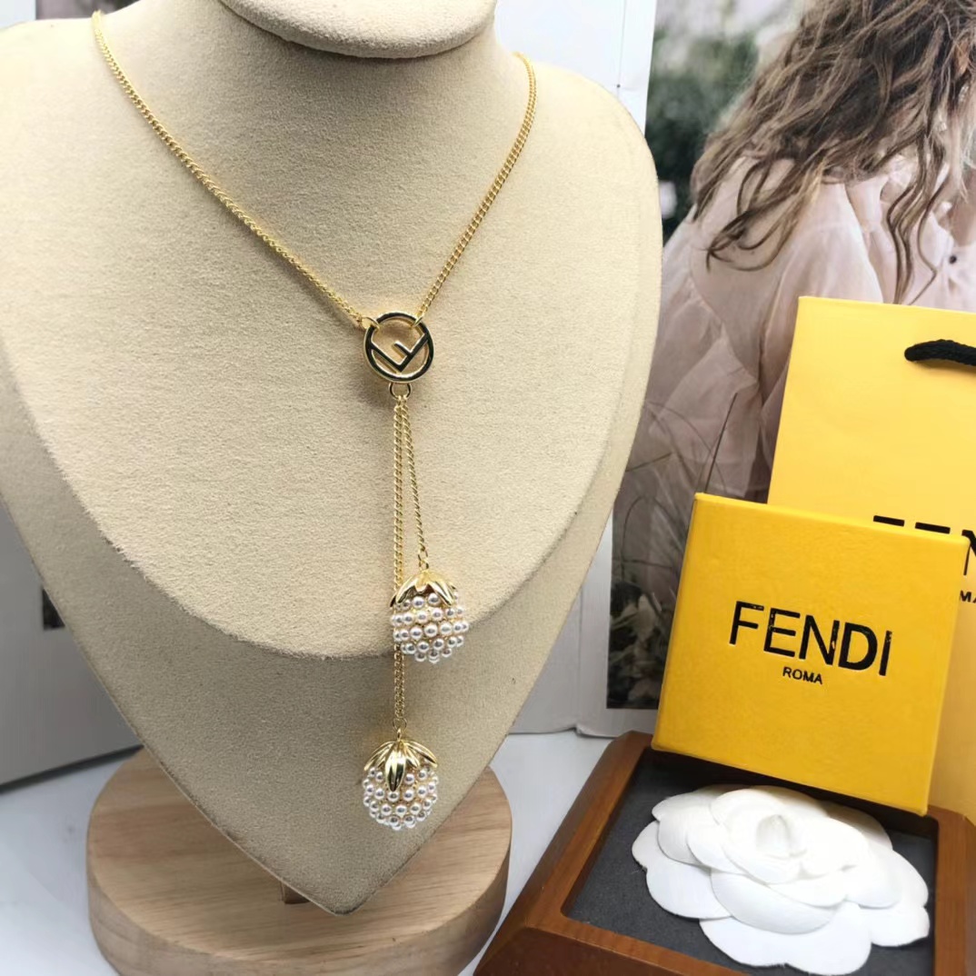 FEND1 パールボールネックレス【 50％割引+送料無料】