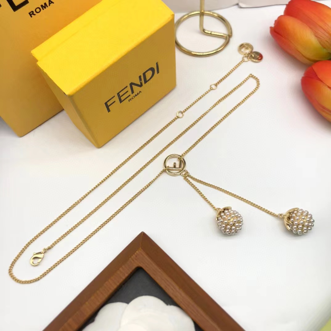 FEND1 パールボールネックレス【 50％割引+送料無料】