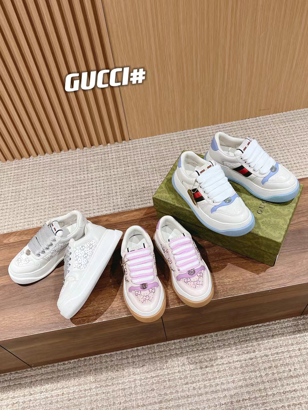 GUCC1 高品質ダブルG 厚底カジュアルシューズ【50％割引+送料無料】