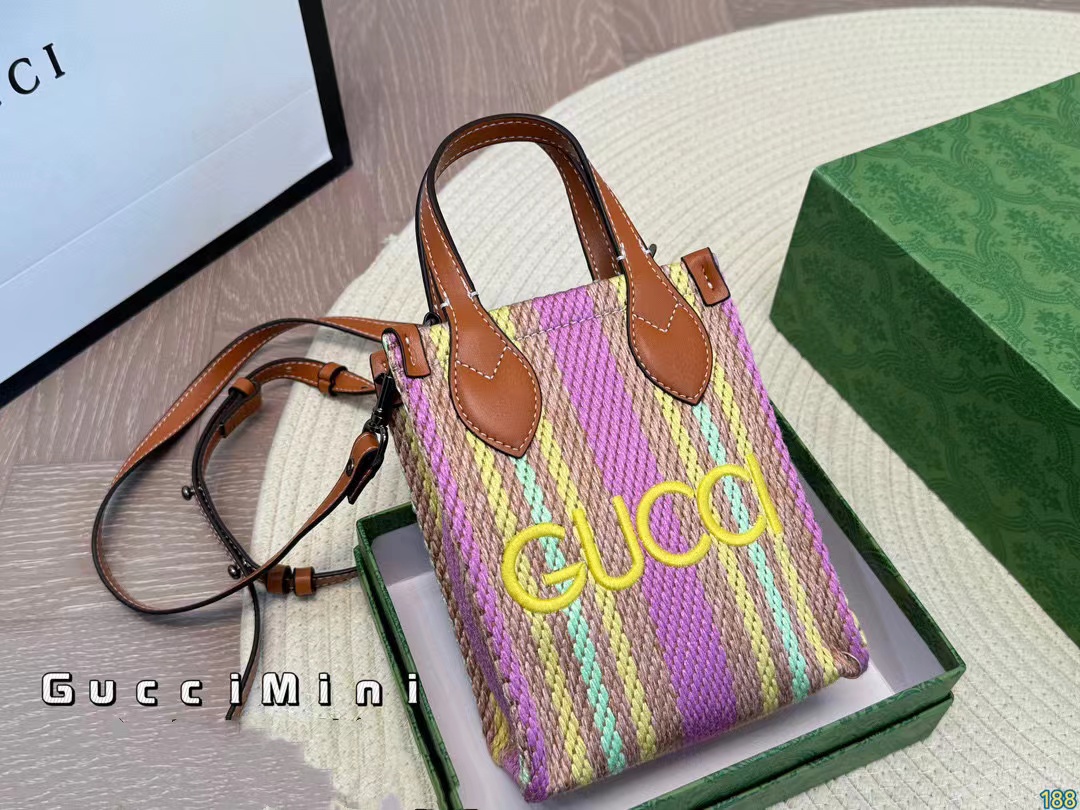 GUCC1 mini刺繍入りハンドバッグ【50％割引+送料無料】