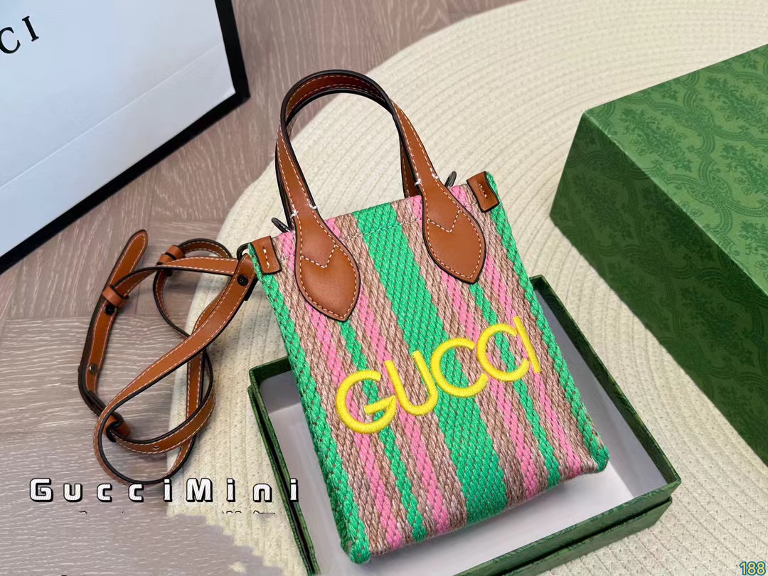 GUCC1 mini刺繍入りハンドバッグ【50％割引+送料無料】