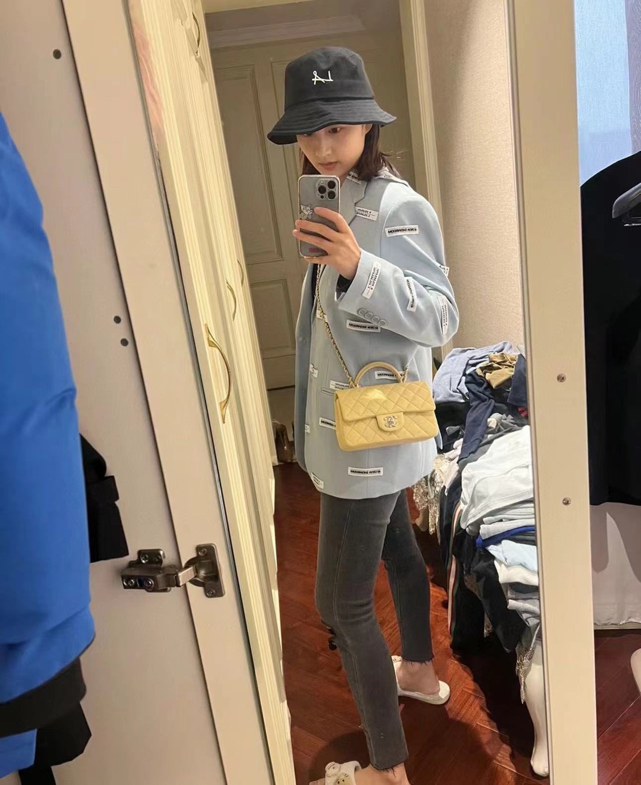 CHANE1 イエロー チェーン ショルダー クロスボディ バッグ【50%割引+送料無料】