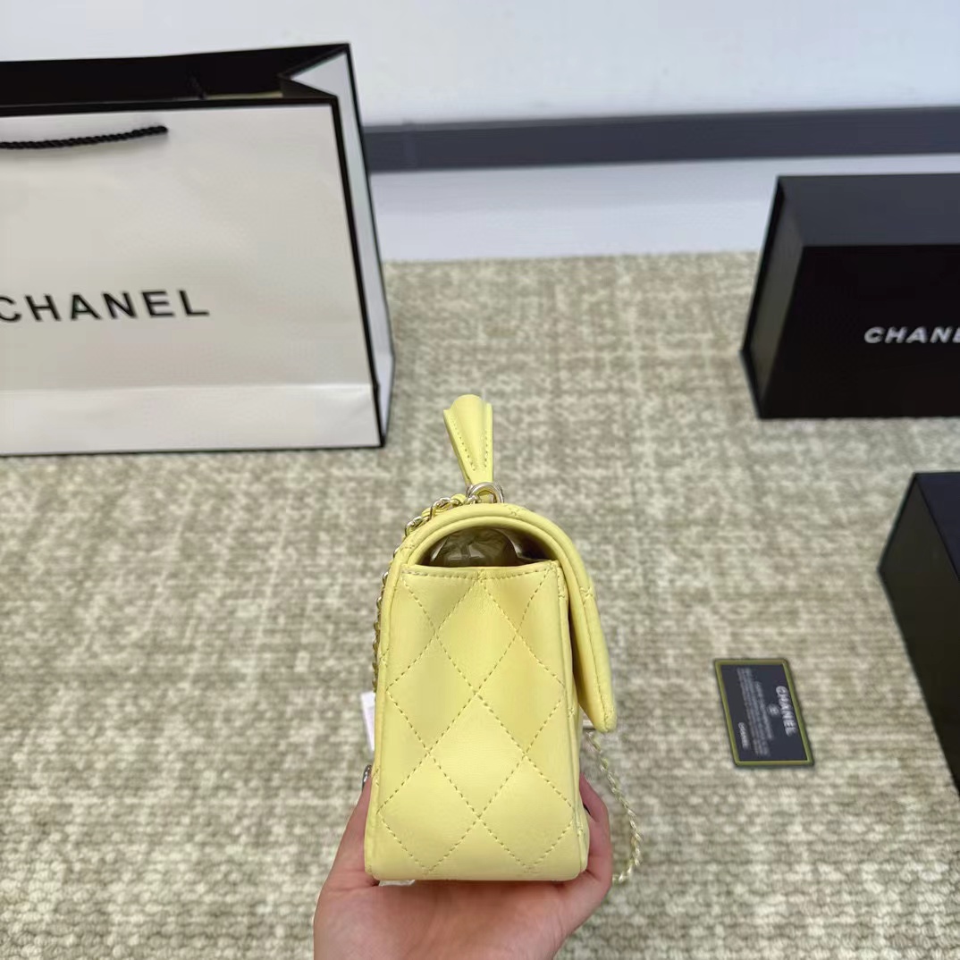 CHANE1 イエロー チェーン ショルダー クロスボディ バッグ【50%割引+送料無料】