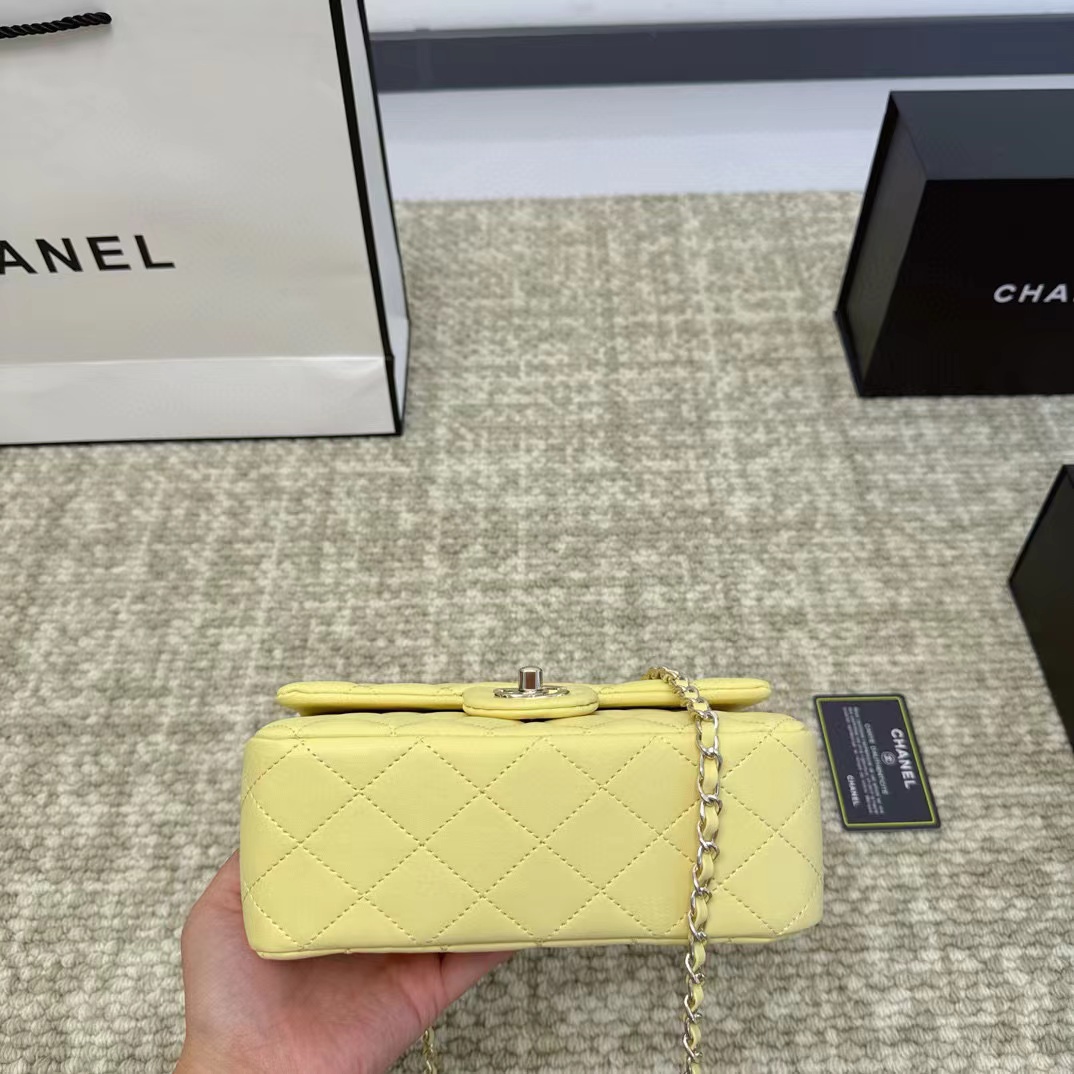 CHANE1 イエロー チェーン ショルダー クロスボディ バッグ【50%割引+送料無料】