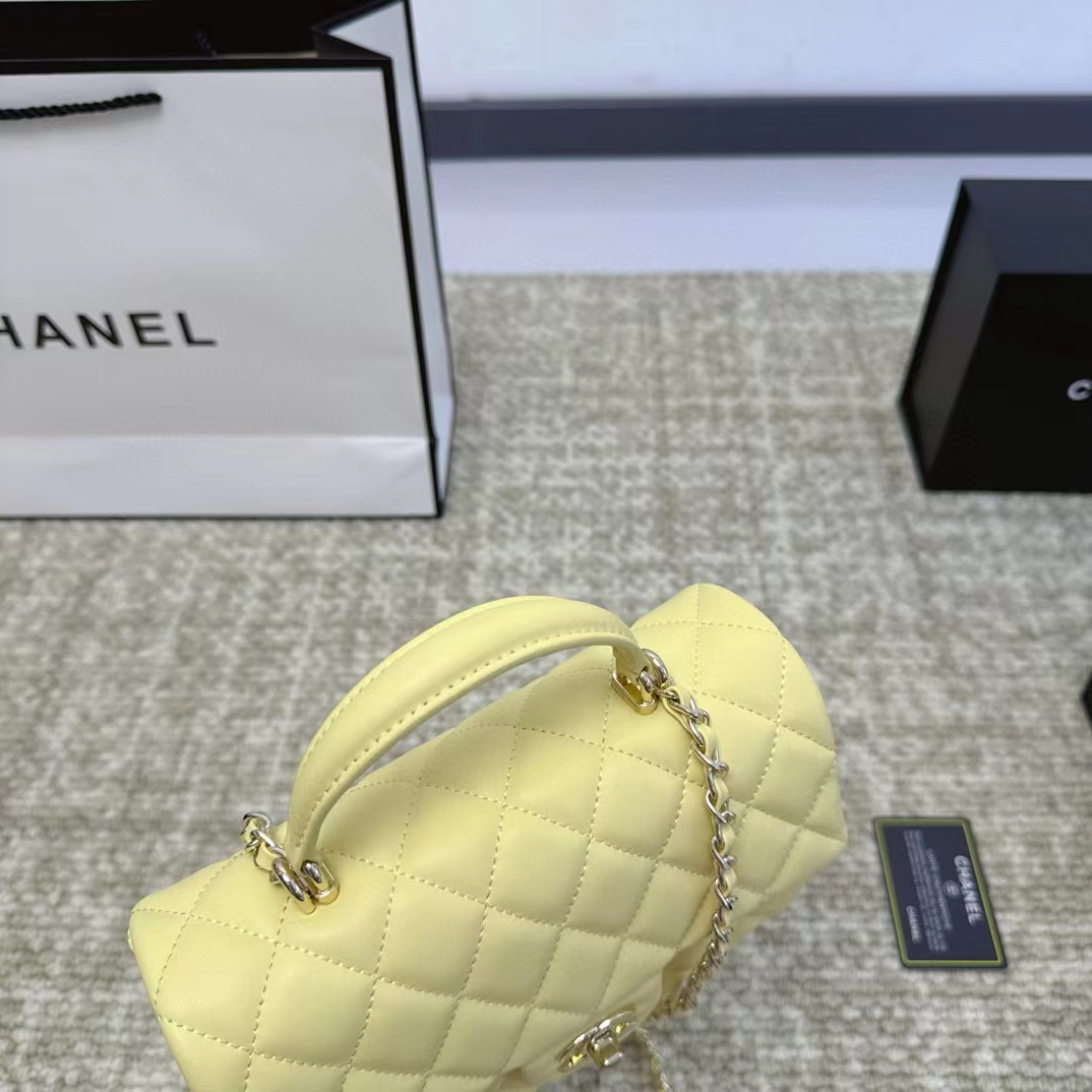 CHANE1 イエロー チェーン ショルダー クロスボディ バッグ【50%割引+送料無料】