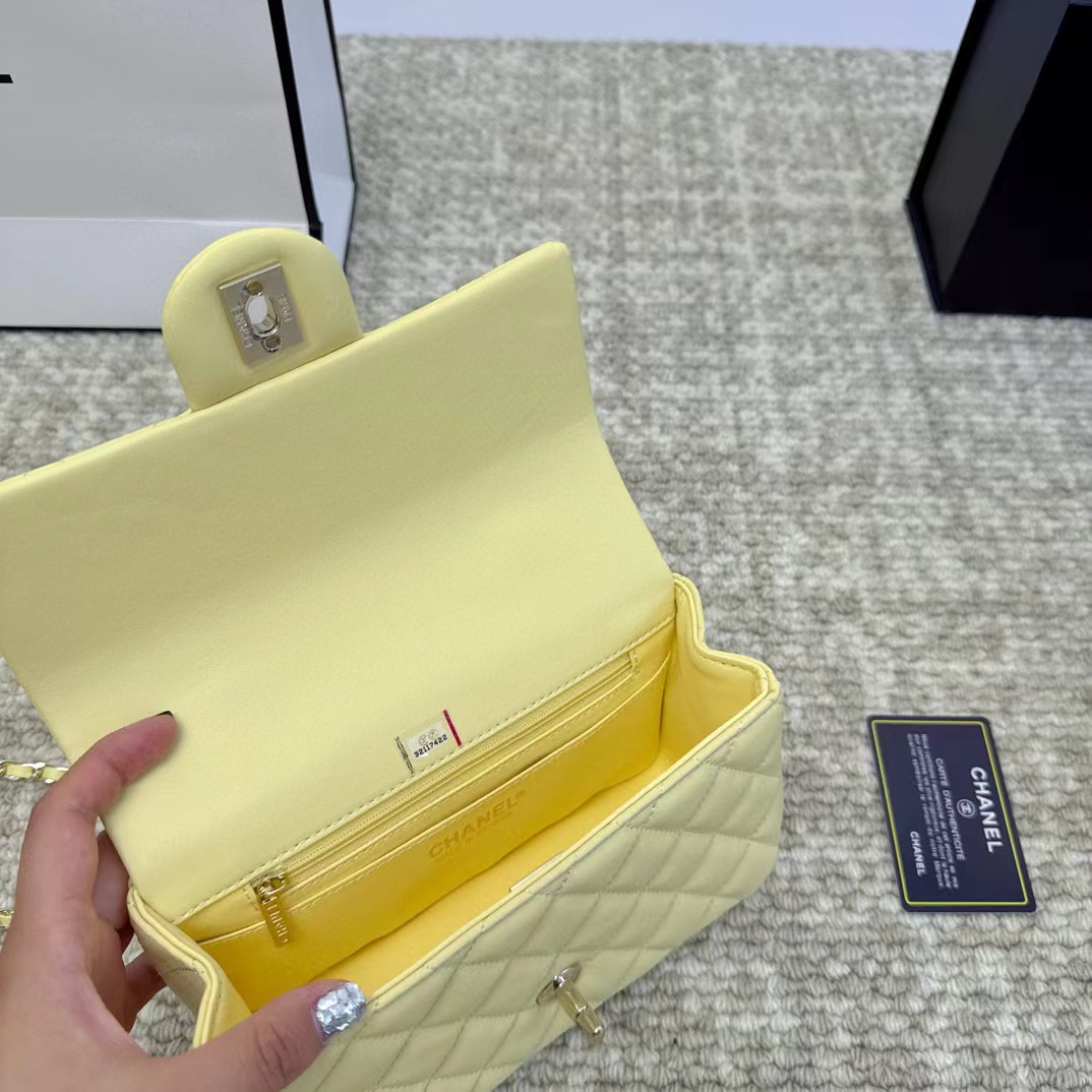 CHANE1 イエロー チェーン ショルダー クロスボディ バッグ【50%割引+送料無料】