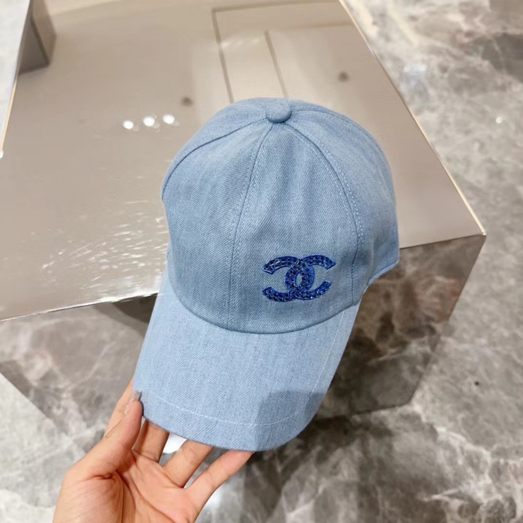 CHANE1 ダブルCロゴ ベースボールキャップ【50％割引+送料無料】