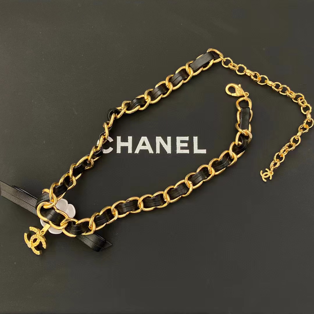 CHANE1 ダブルC カメリア ネックレス【50%割引+送料無料】