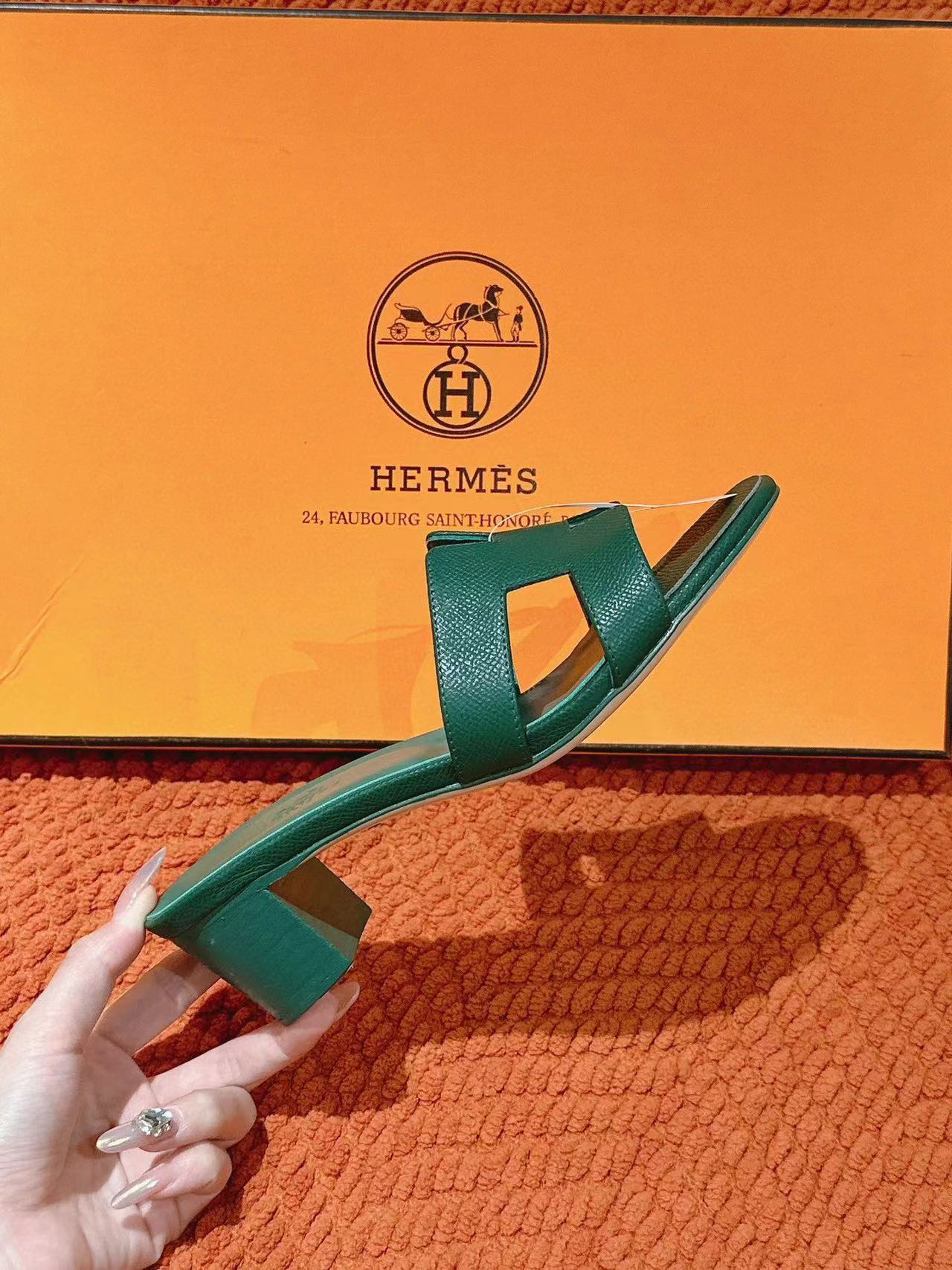 HERME5 Qasis 高品質のHハイヒールスリッパ【50％割引+送料無料】