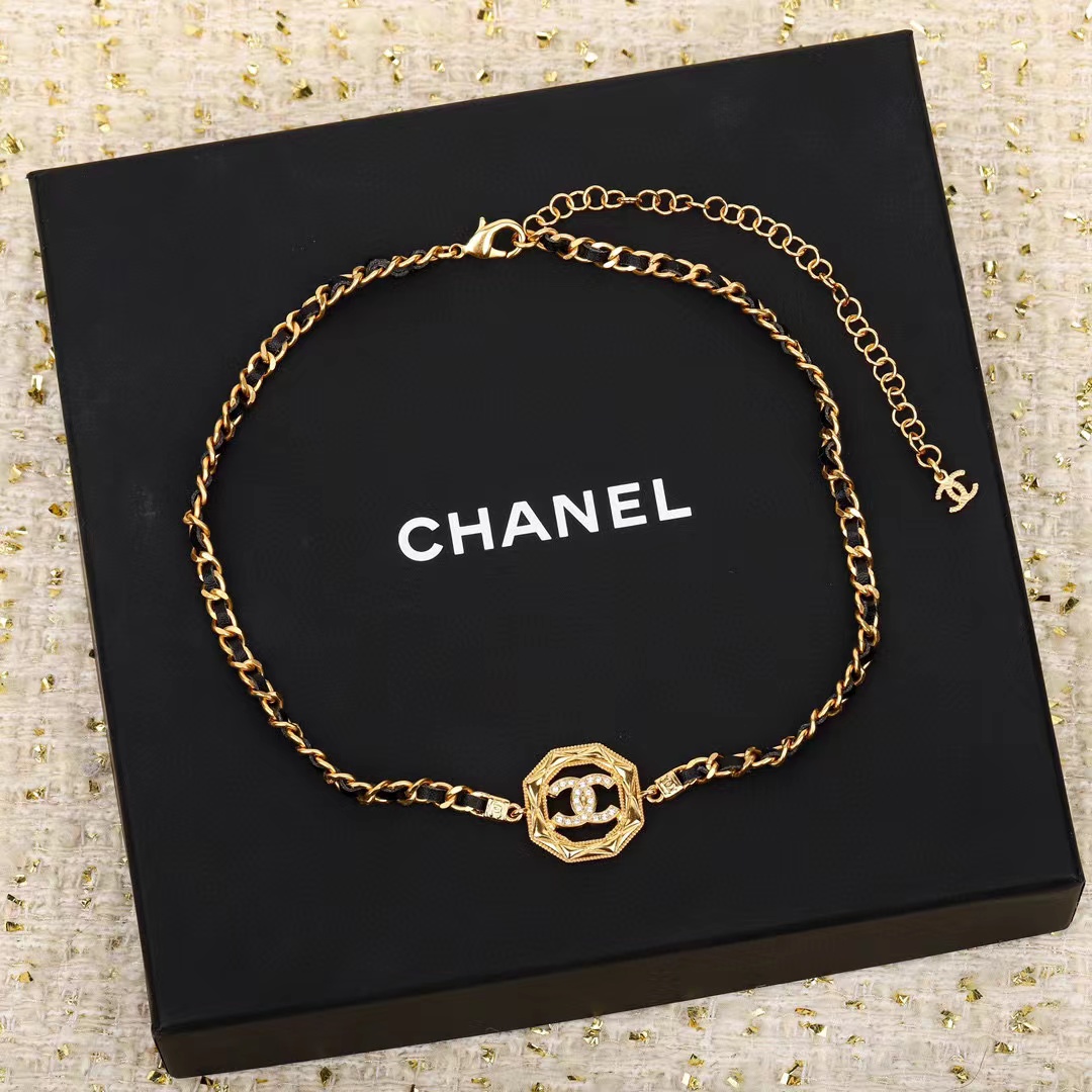 CHANE1 ラウンド ダブルC ネックレス【50%割引+送料無料】