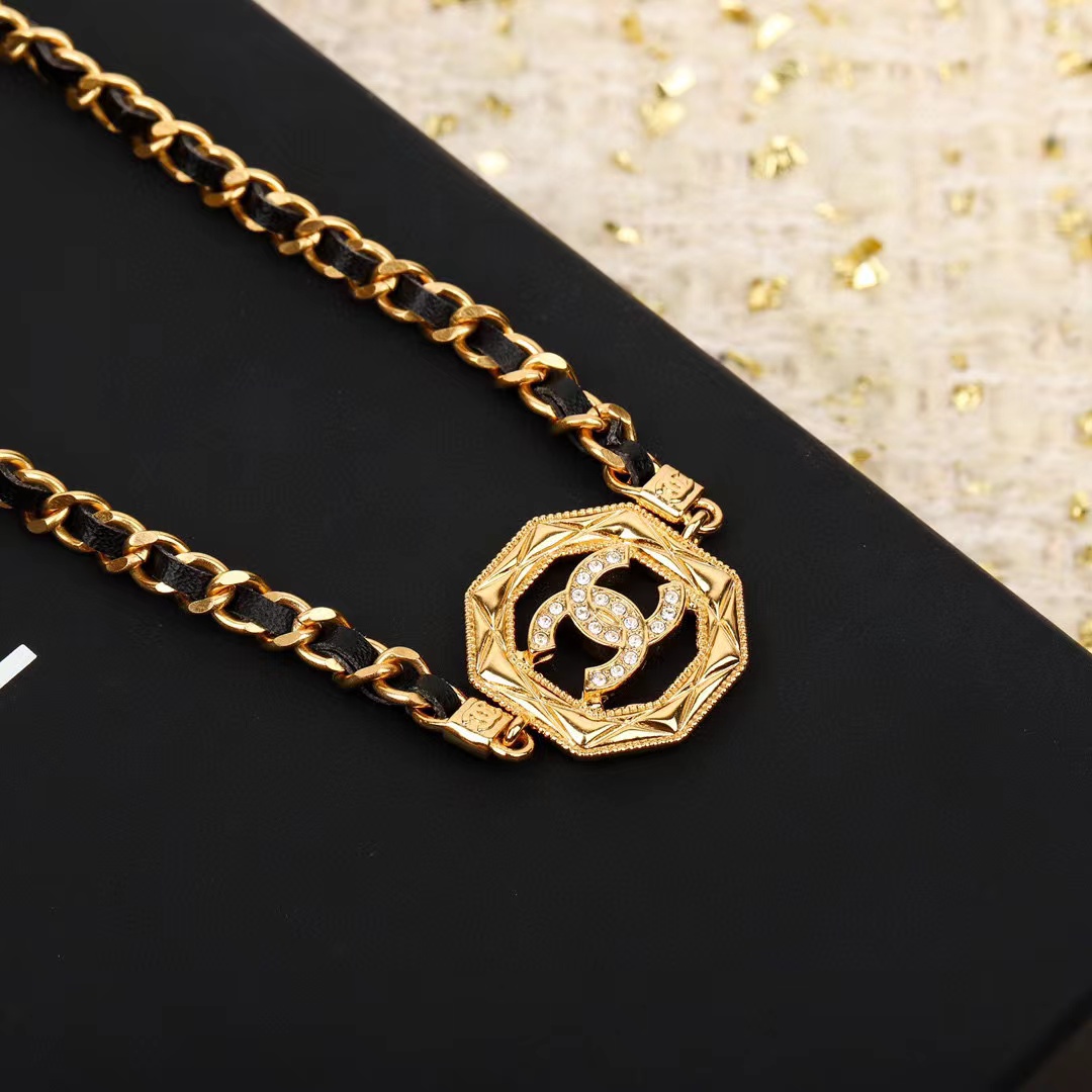 CHANE1 ラウンド ダブルC ネックレス【50%割引+送料無料】