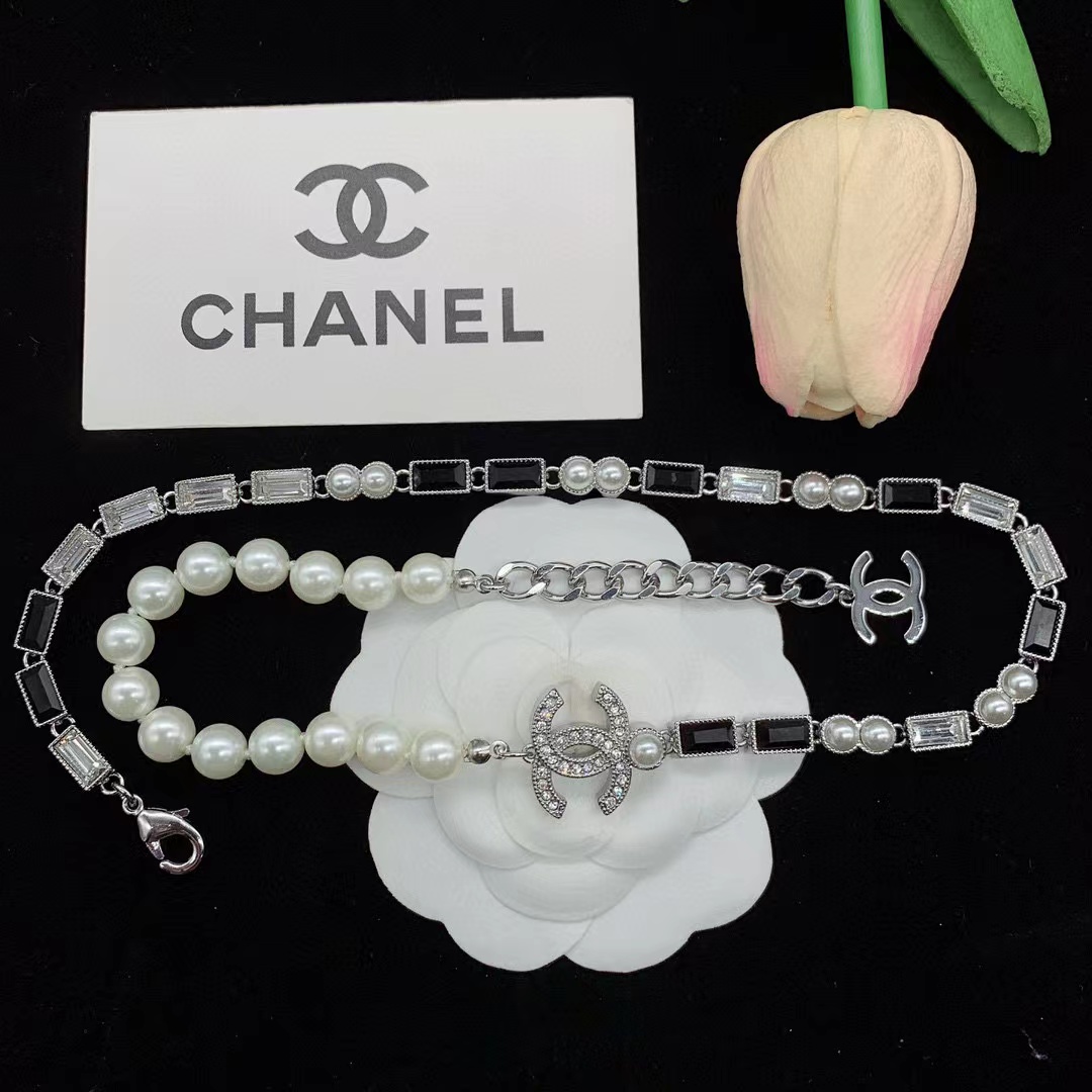 CHANE1 パールとダイヤモンドのセーター チェーン【50%割引+送料無料】