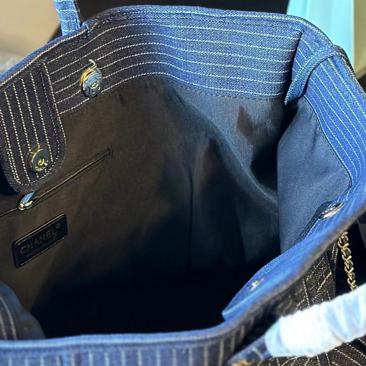 CHANE1 チェーンデニムショッピングバッグ【50%割引+送料無料】