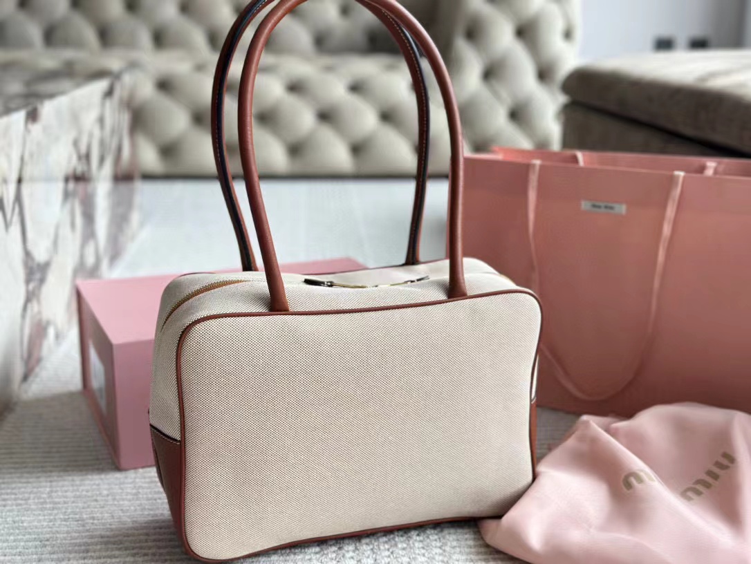 M1UM1U キャンバス ボウリング ハンドバッグ【50％割引+送料無料】