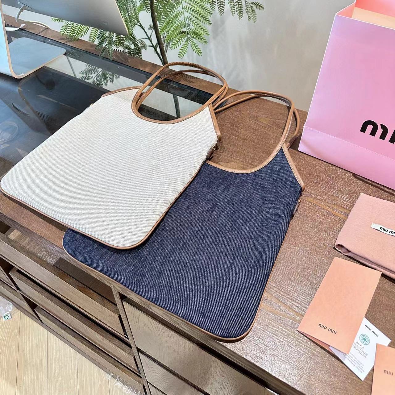 M1UM1U キャンバスシンプルショッピングバッグ【50%割引+送料無料】