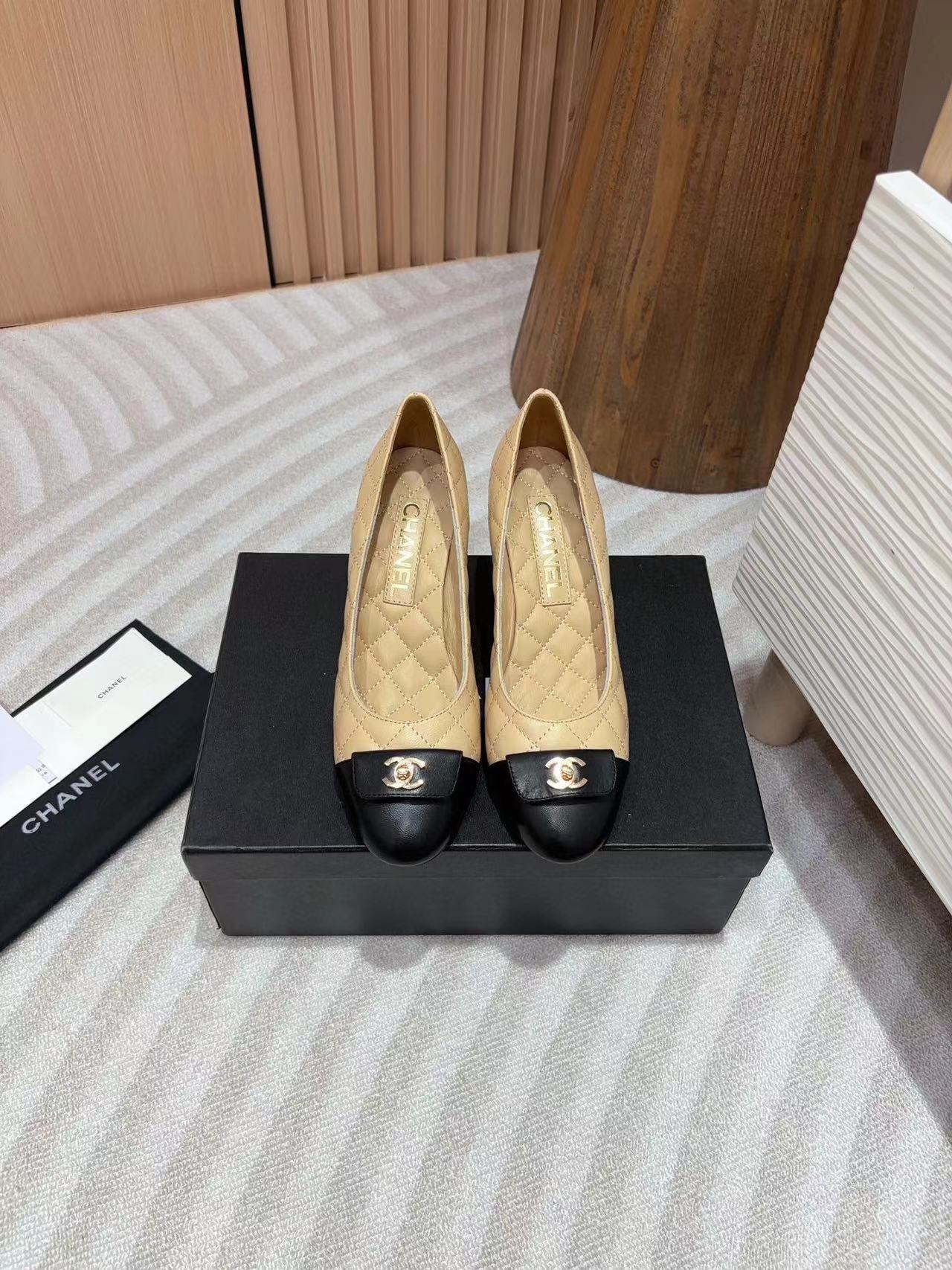 CHANE1 高品質シープスキンチェック柄ハイヒール【50％割引+送料無料】