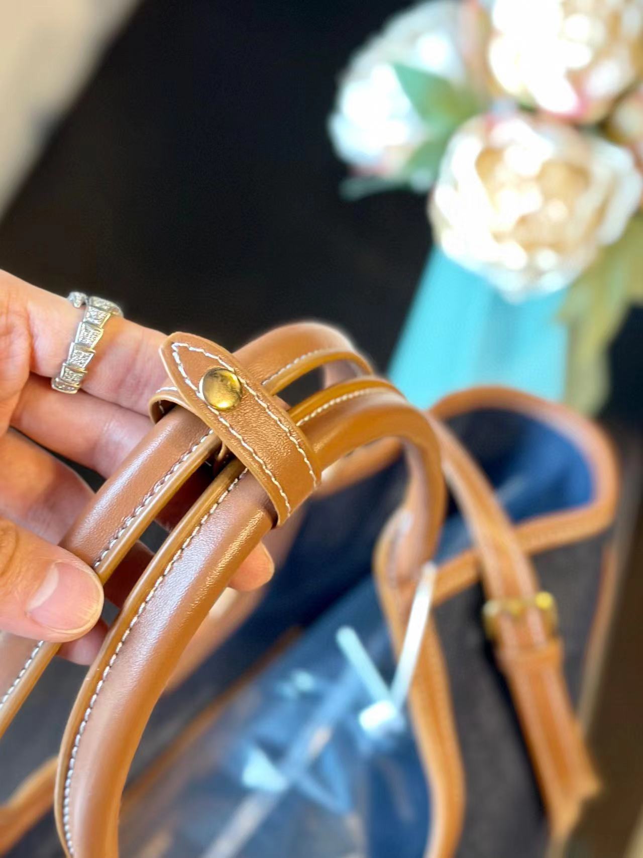 M1UM1U カラーブロックデニムトートバッグ【50％割引+送料無料】