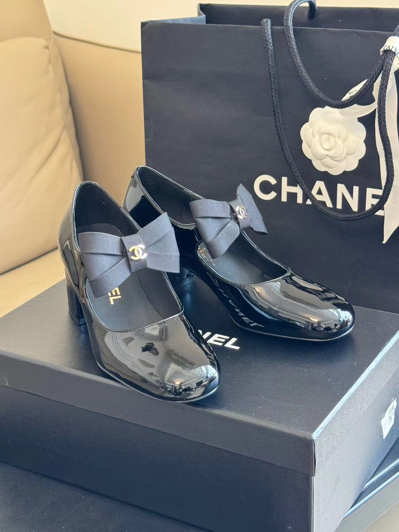 CHANE1 ボウ メリー ジェーン シューズ【50％割引+送料無料】