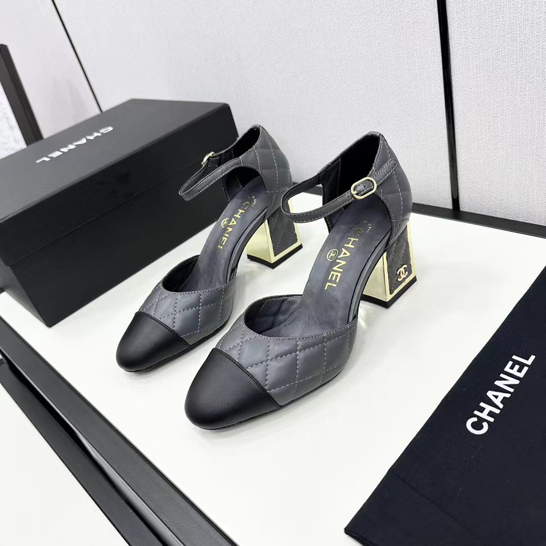 CHANE1 高品質シープスキン カラーブロック メリージェーン ハイヒール【50％割引+送料無料】