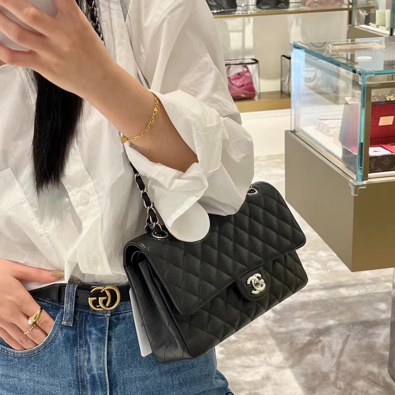 CHANE1 チェーンショルダー クロスボディバッグ【50％割引+送料無料】