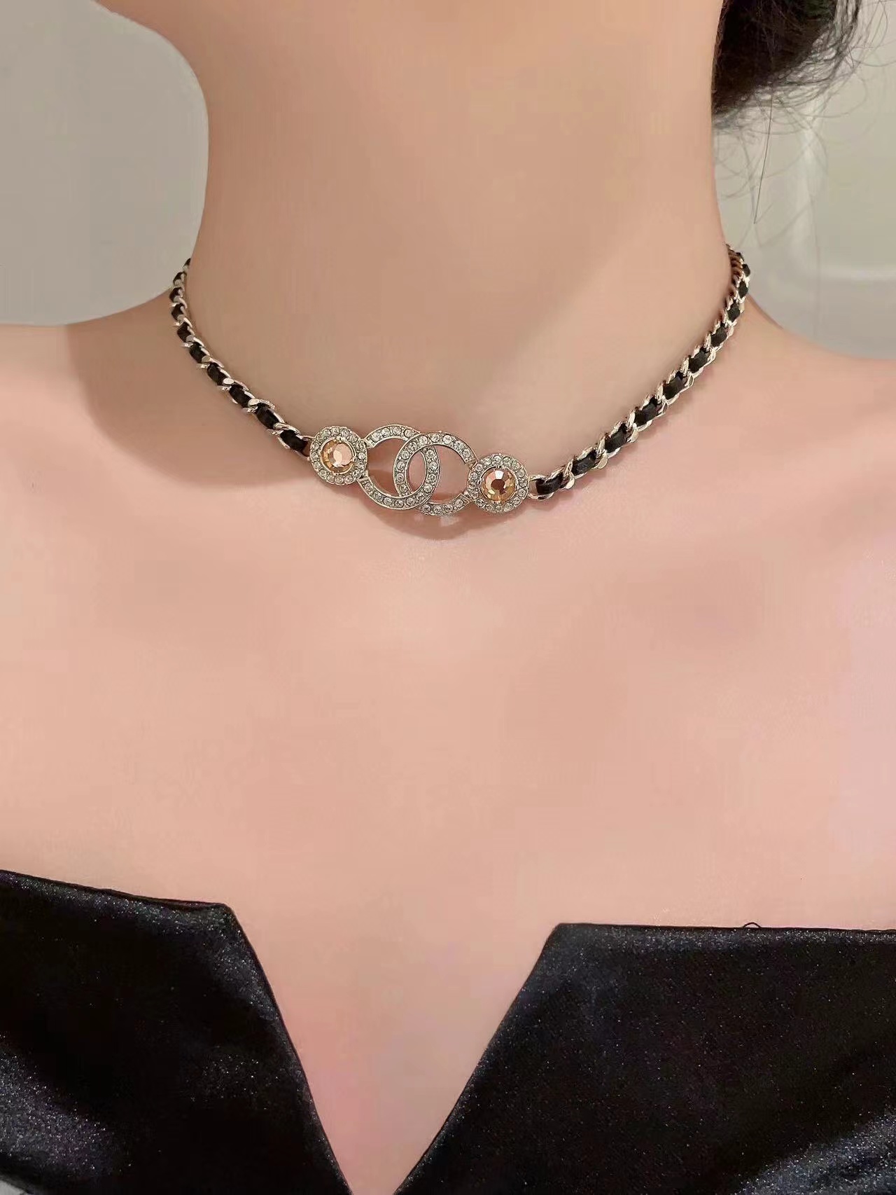 CHANE1 レザー スネークボーン ネックレス【50％割引+送料無料】
