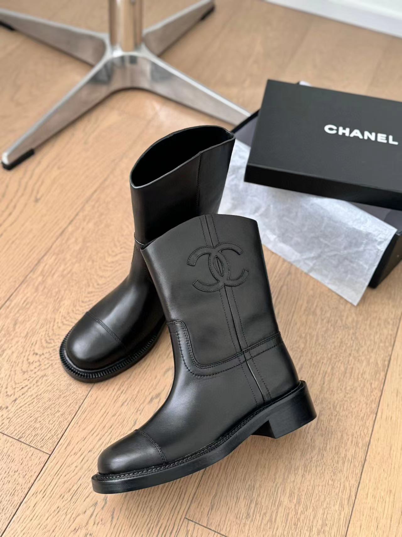 CHANE1 高品質ダブル C シープスキン ブーツ【50％割引+送料無料】