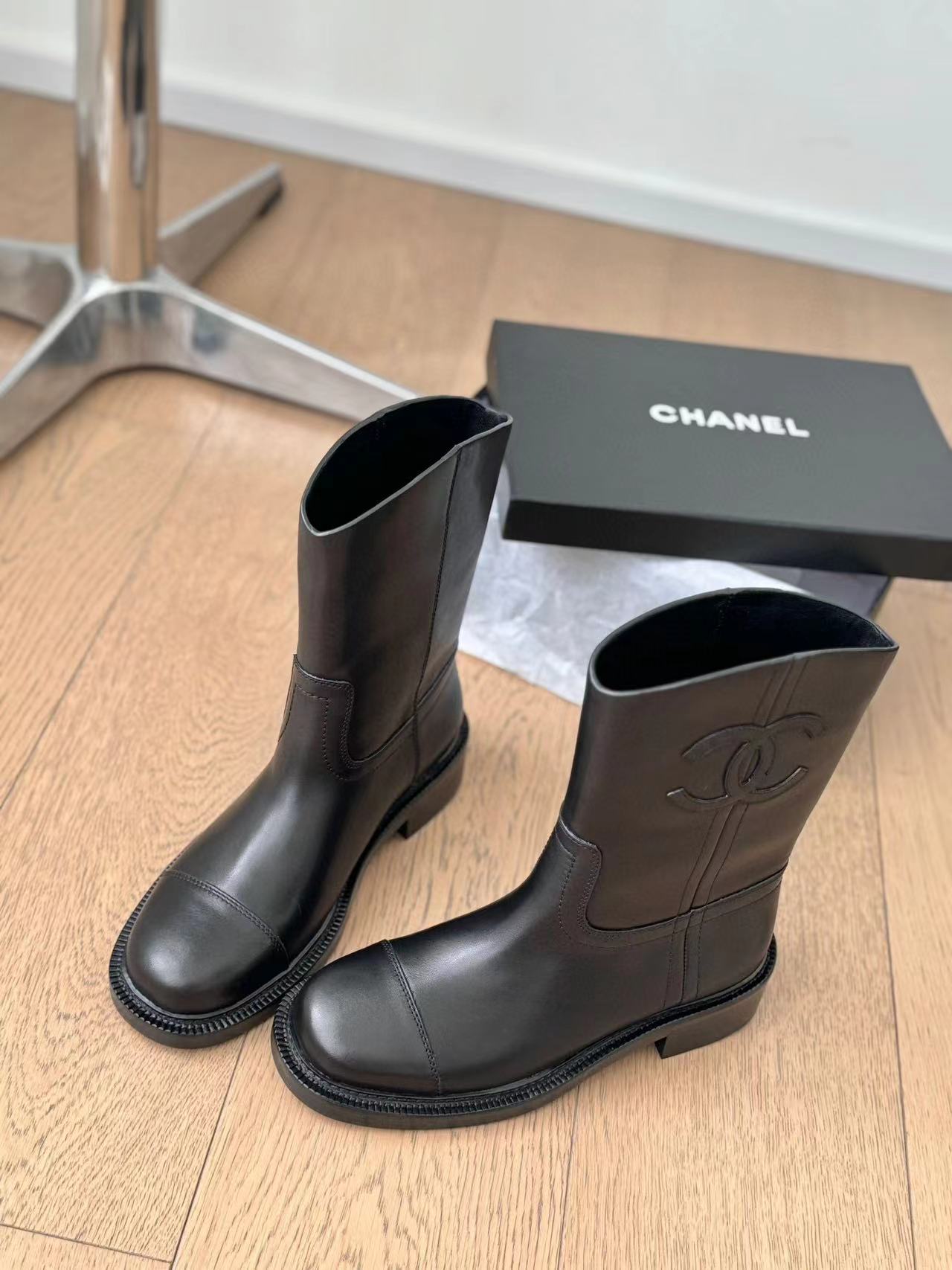 CHANE1 高品質ダブル C シープスキン ブーツ【50％割引+送料無料】
