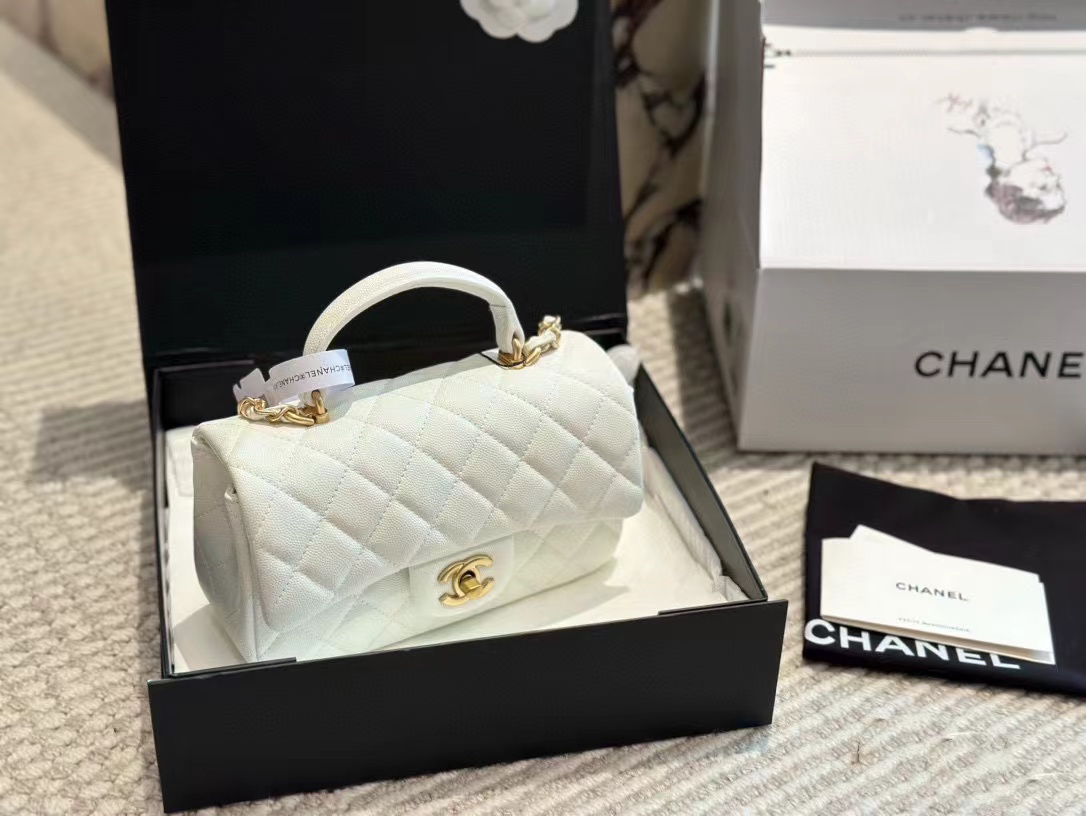CHANE1 キャビア牛革ハンドバッグ【50％割引+送料無料】