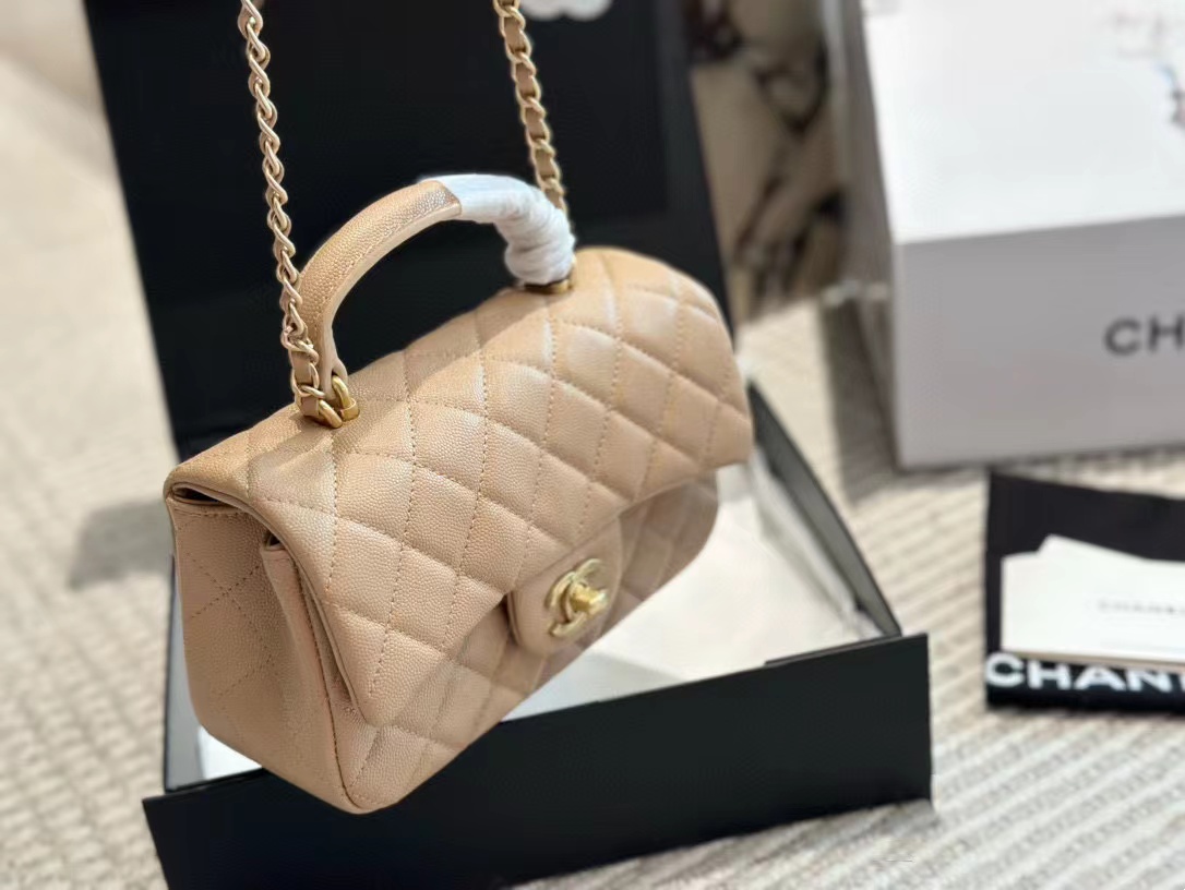 CHANE1 キャビア牛革ハンドバッグ【50%割引+送料無料】