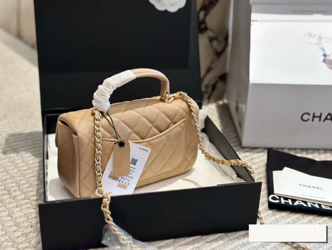 CHANE1 キャビア牛革ハンドバッグ【50%割引+送料無料】