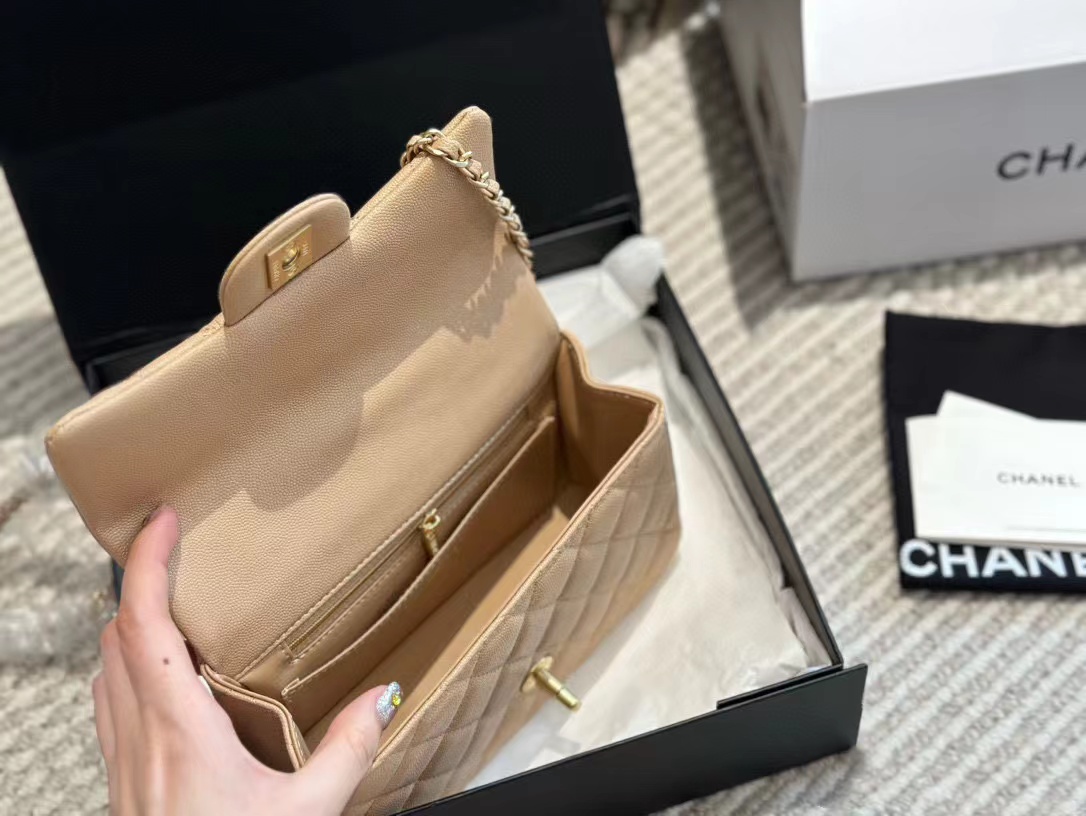 CHANE1 キャビア牛革ハンドバッグ【50%割引+送料無料】