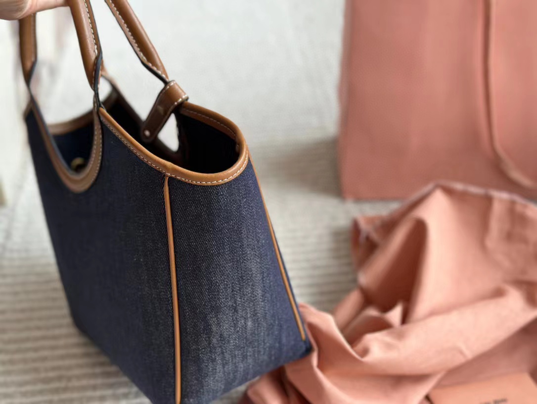 M1UM1U シンプルデニムトートバッグ【50％割引+送料無料】