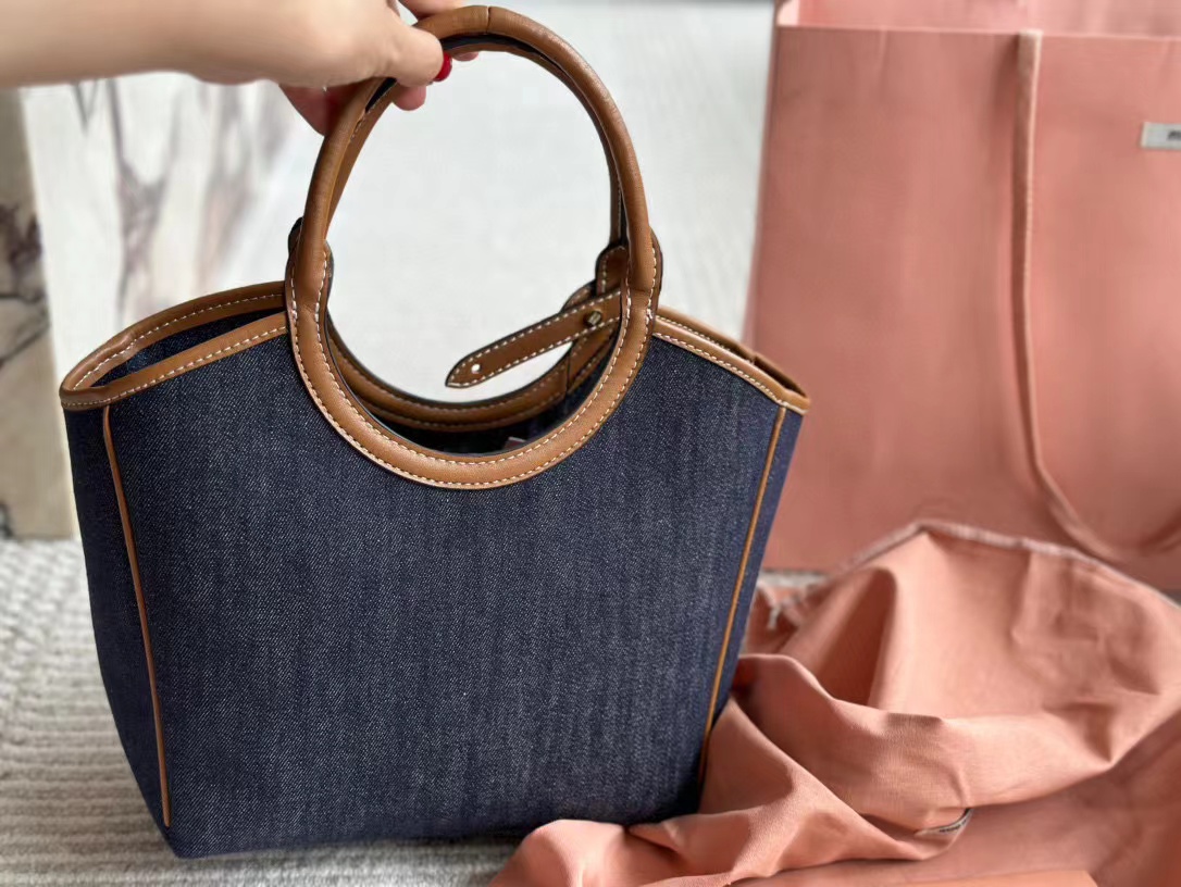 M1UM1U シンプルデニムトートバッグ【50％割引+送料無料】