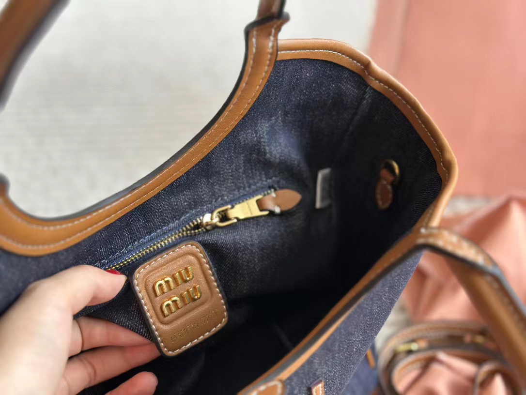 M1UM1U シンプルデニムトートバッグ【50％割引+送料無料】