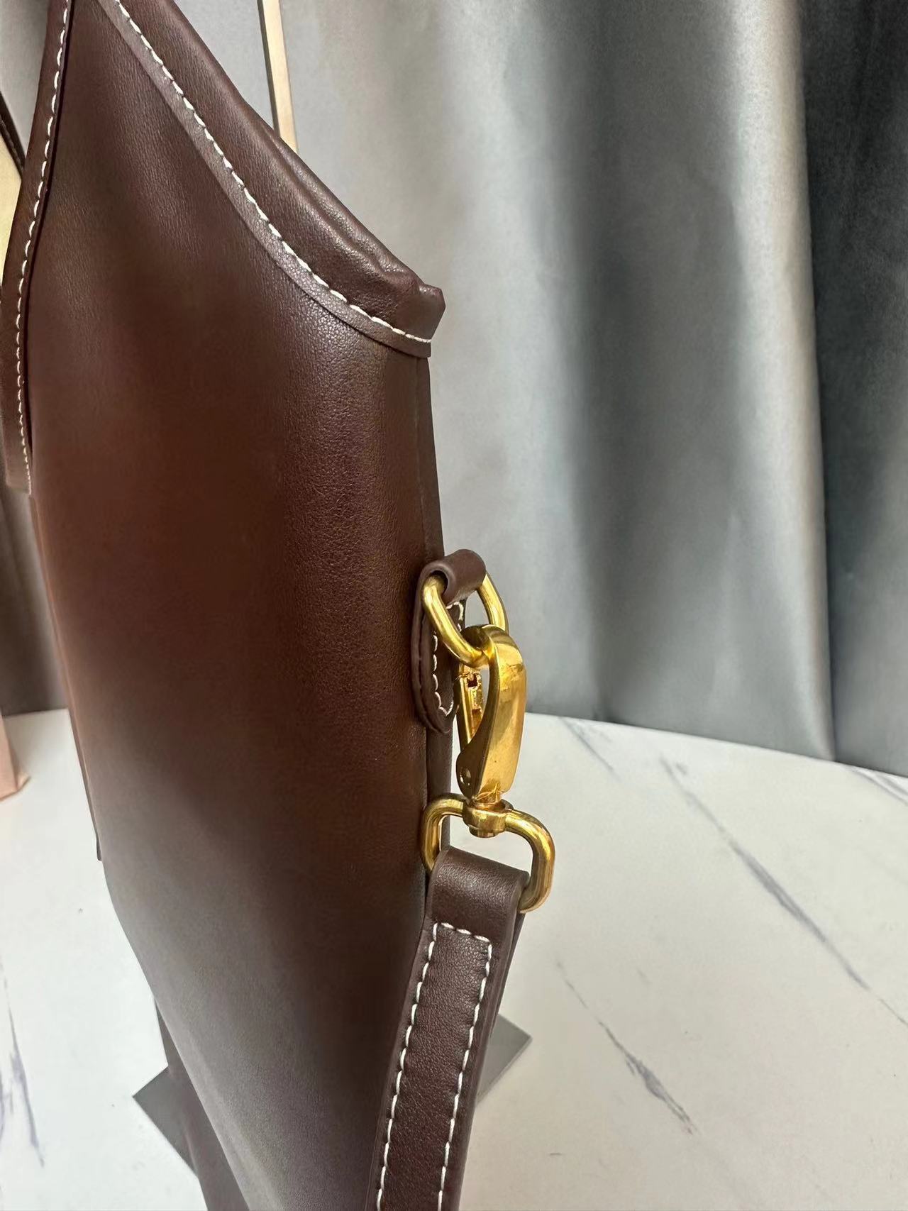 M1UM1U シンプル牛革ショッピングバッグ【50％割引+送料無料】