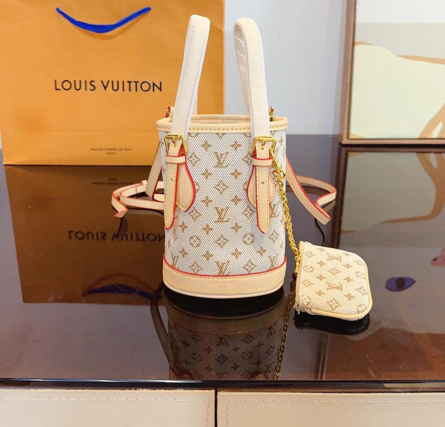 LV キャンバス バケットバッグ【50％割引+送料無料】