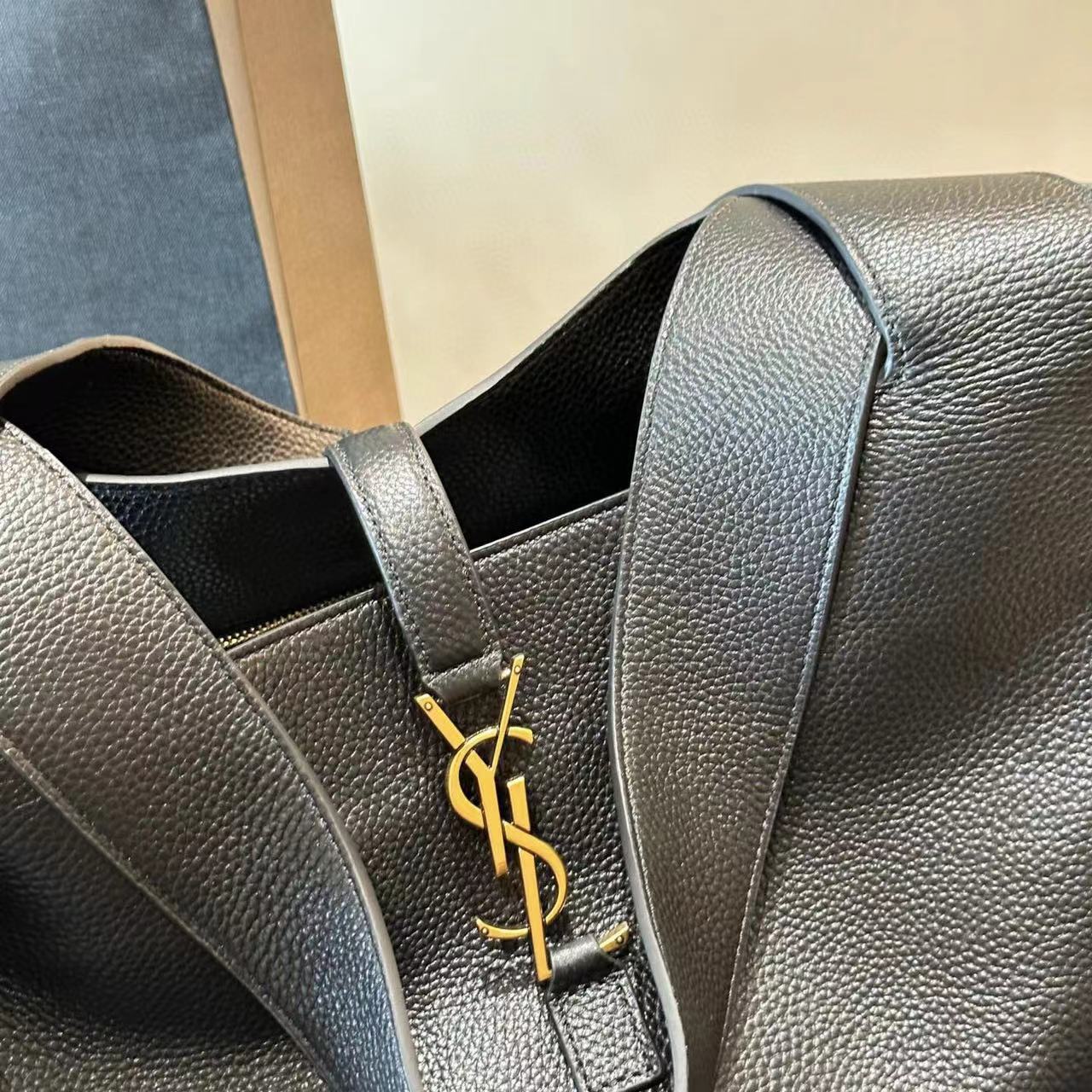 YSL シンプル牛革ショッピングバッグ【50％割引+送料無料】