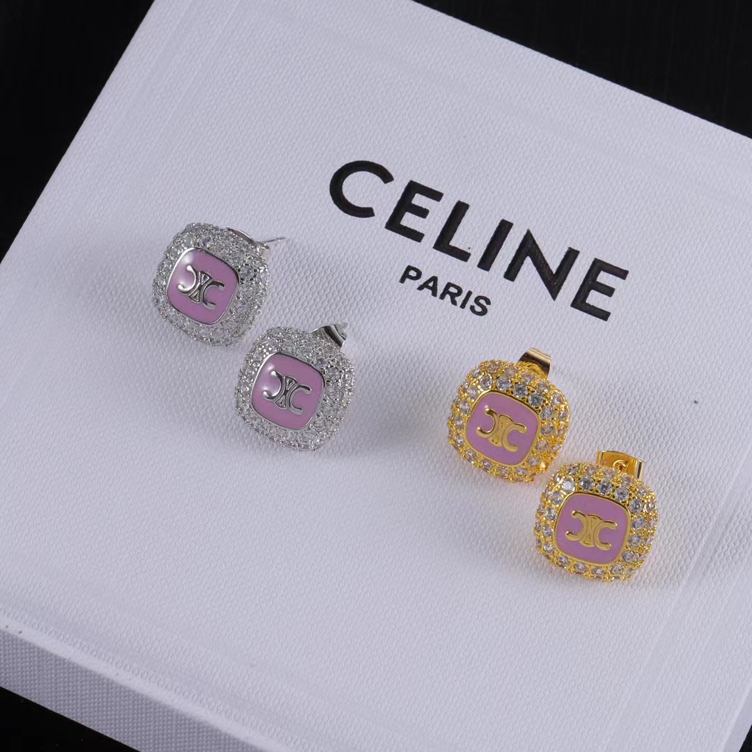 CEL1NE 凱旋門 ダイヤモンド スクエア スタッド ピアス【50％割引+送料無料】