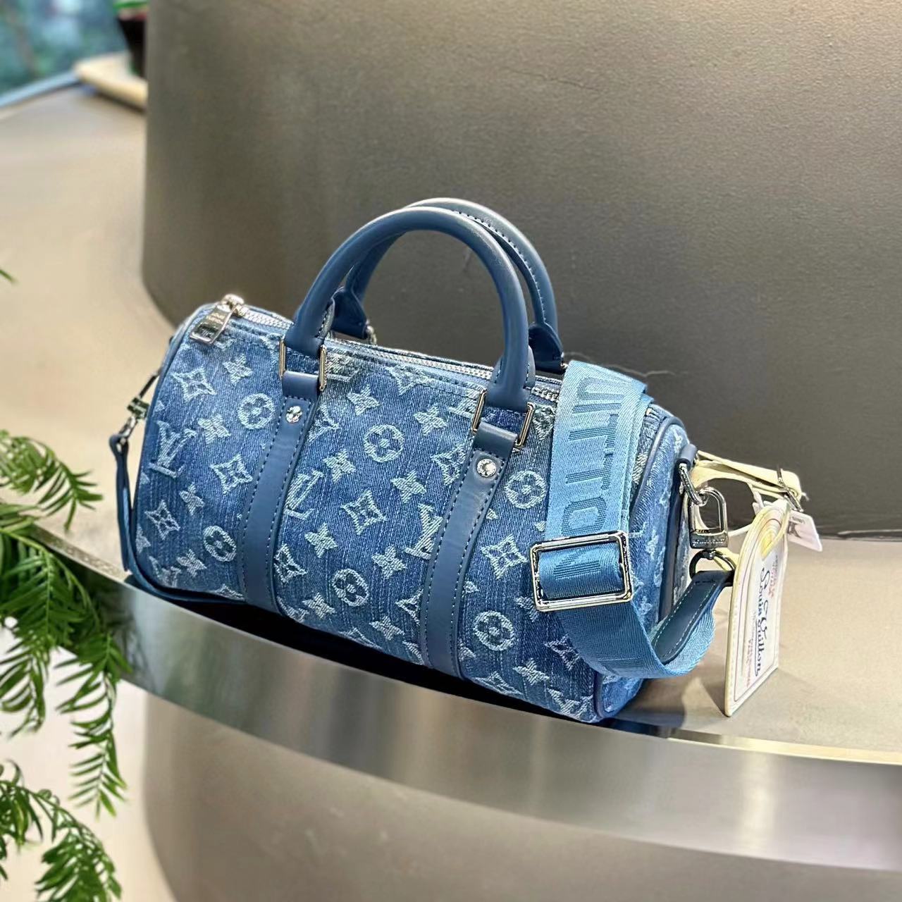 LV Keepall Xsジャカード デニム ハンドバッグ【50％割引+送料無料】