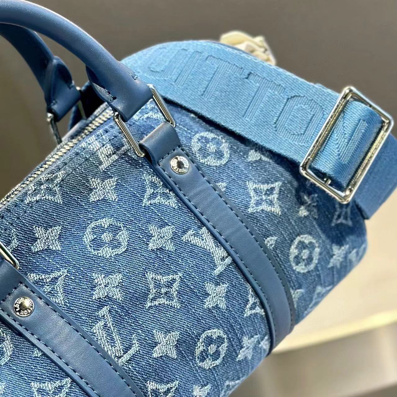 LV Keepall Xsジャカード デニム ハンドバッグ【50％割引+送料無料】