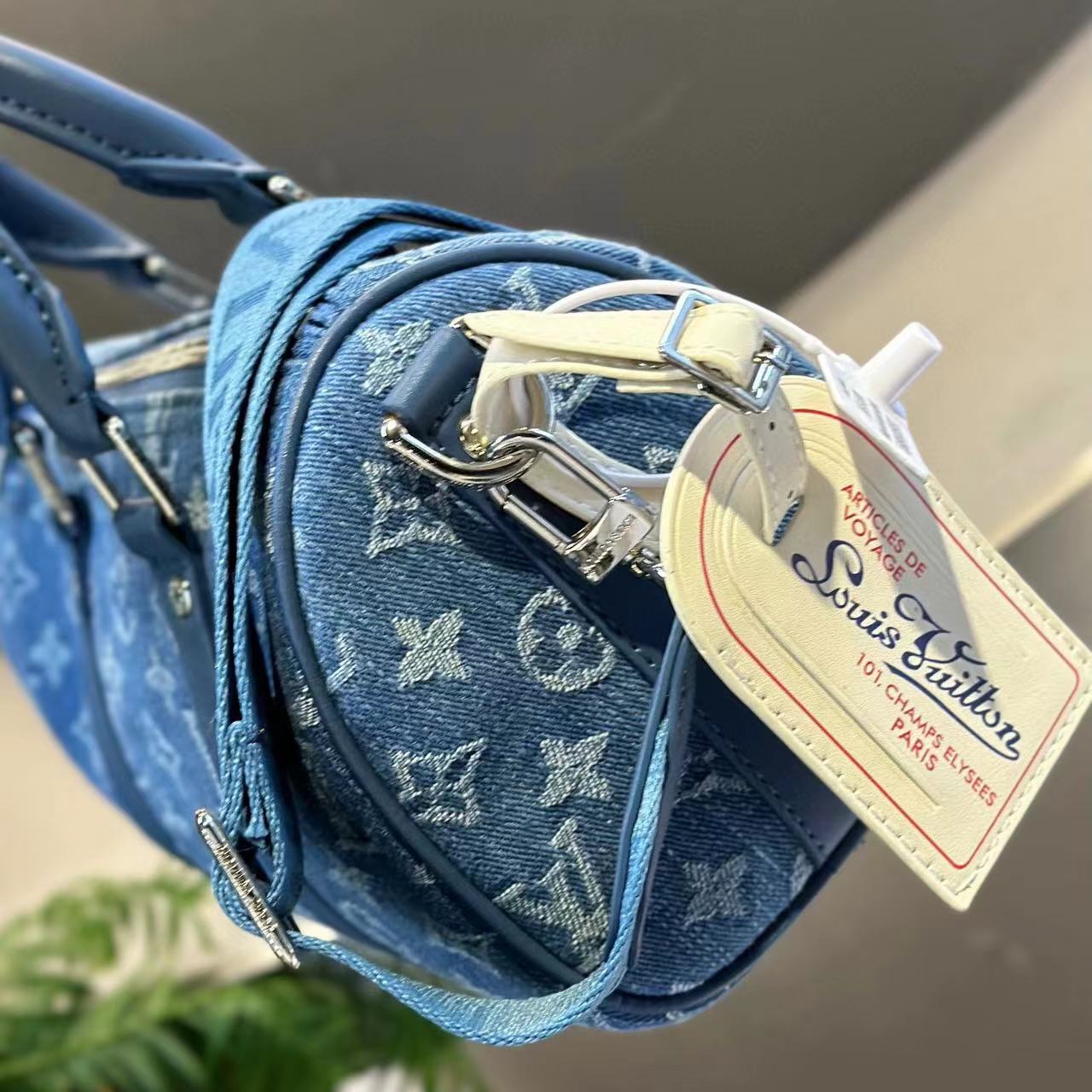 LV Keepall Xsジャカード デニム ハンドバッグ【50％割引+送料無料】