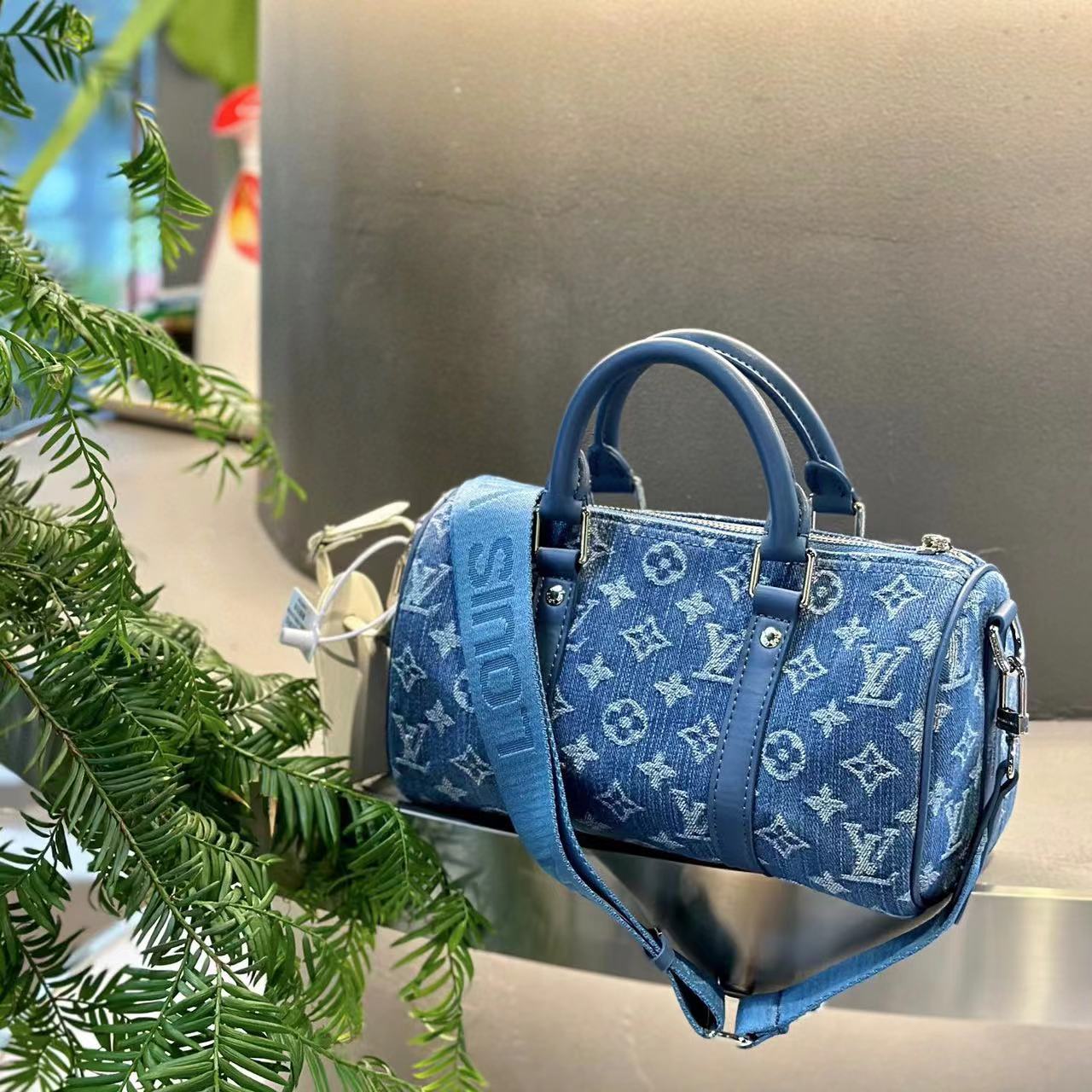 LV Keepall Xsジャカード デニム ハンドバッグ【50％割引+送料無料】