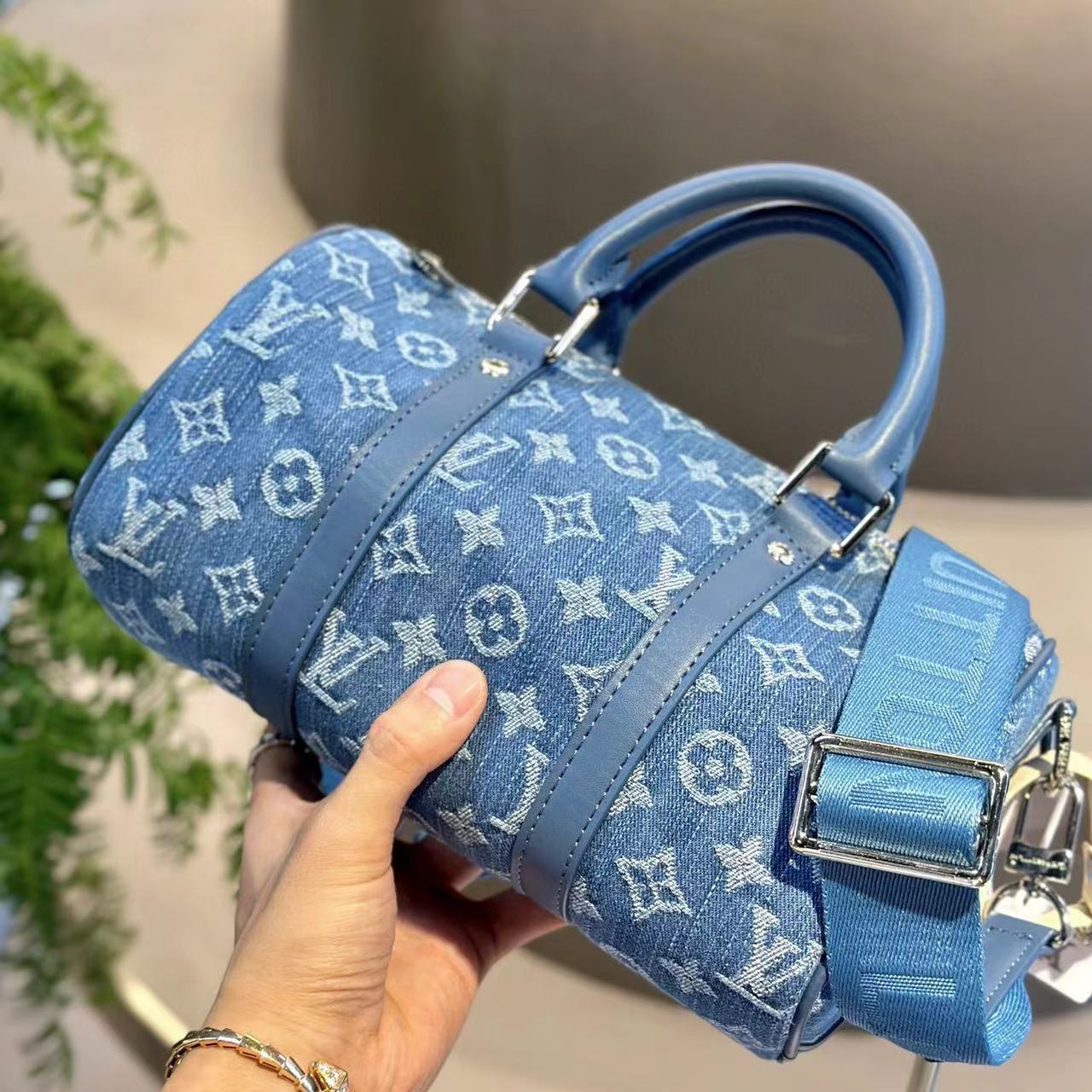 LV Keepall Xsジャカード デニム ハンドバッグ【50％割引+送料無料】