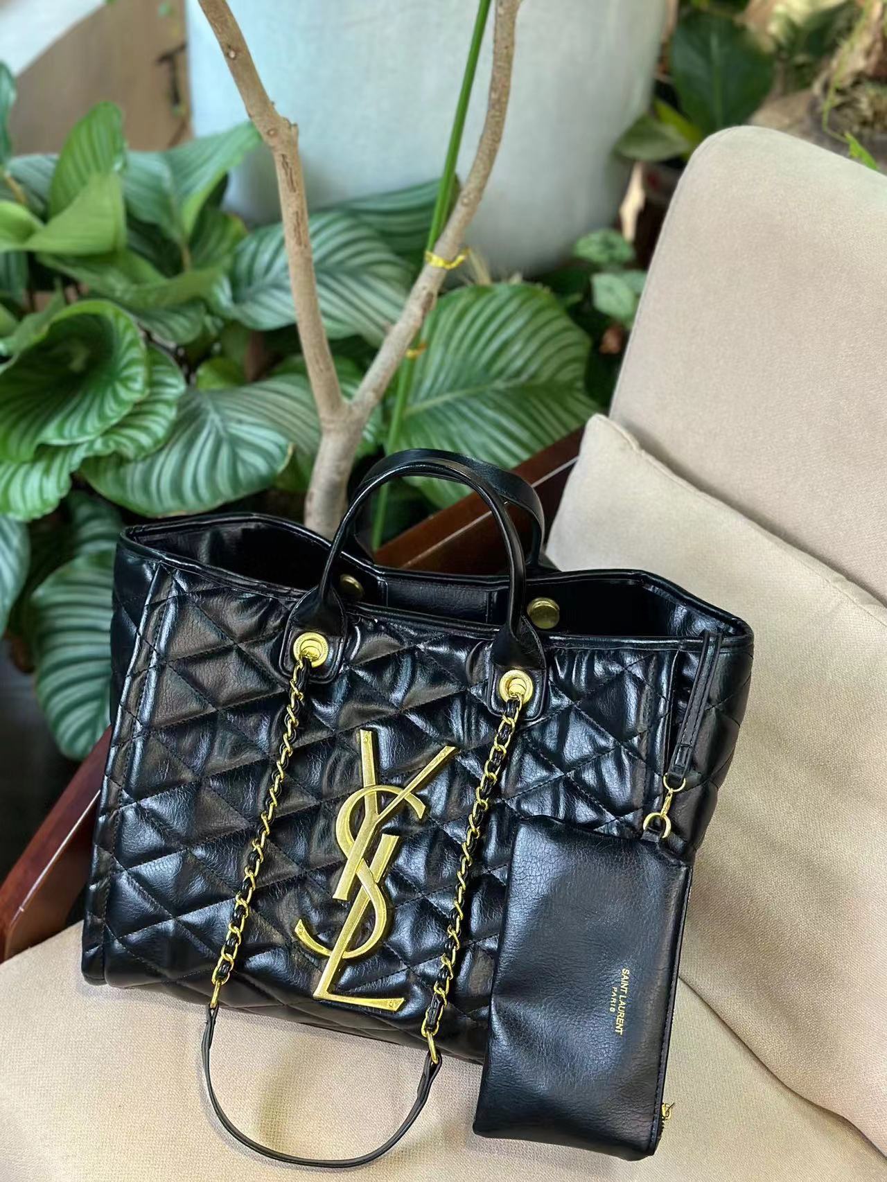 YSL チェーンビーチバッグ 31cm【50％割引+送料無料】